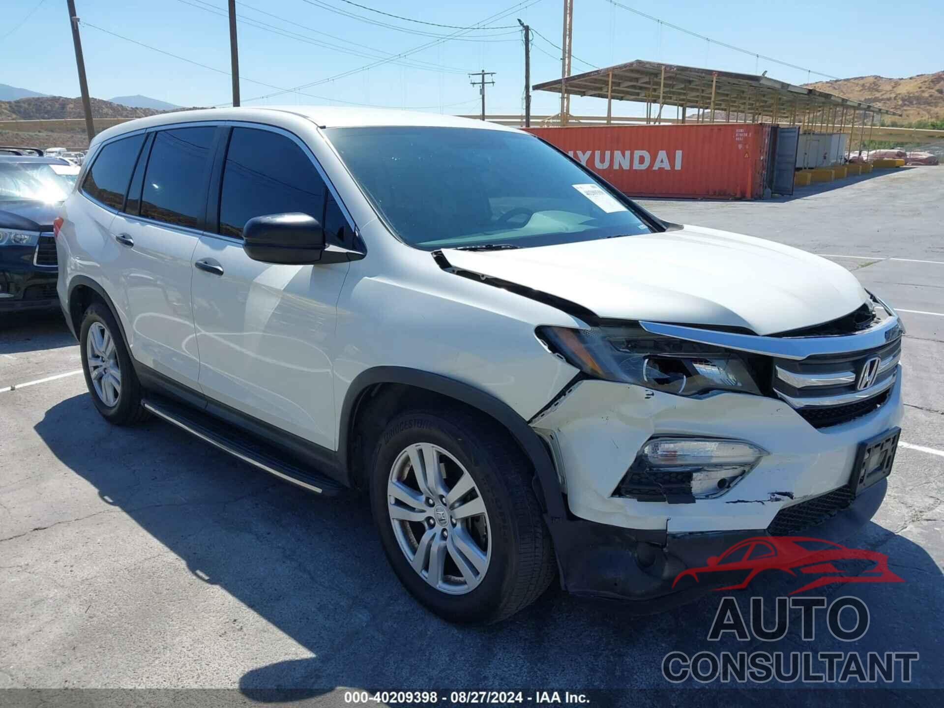 HONDA PILOT 2017 - 5FNYF5H1XHB009104