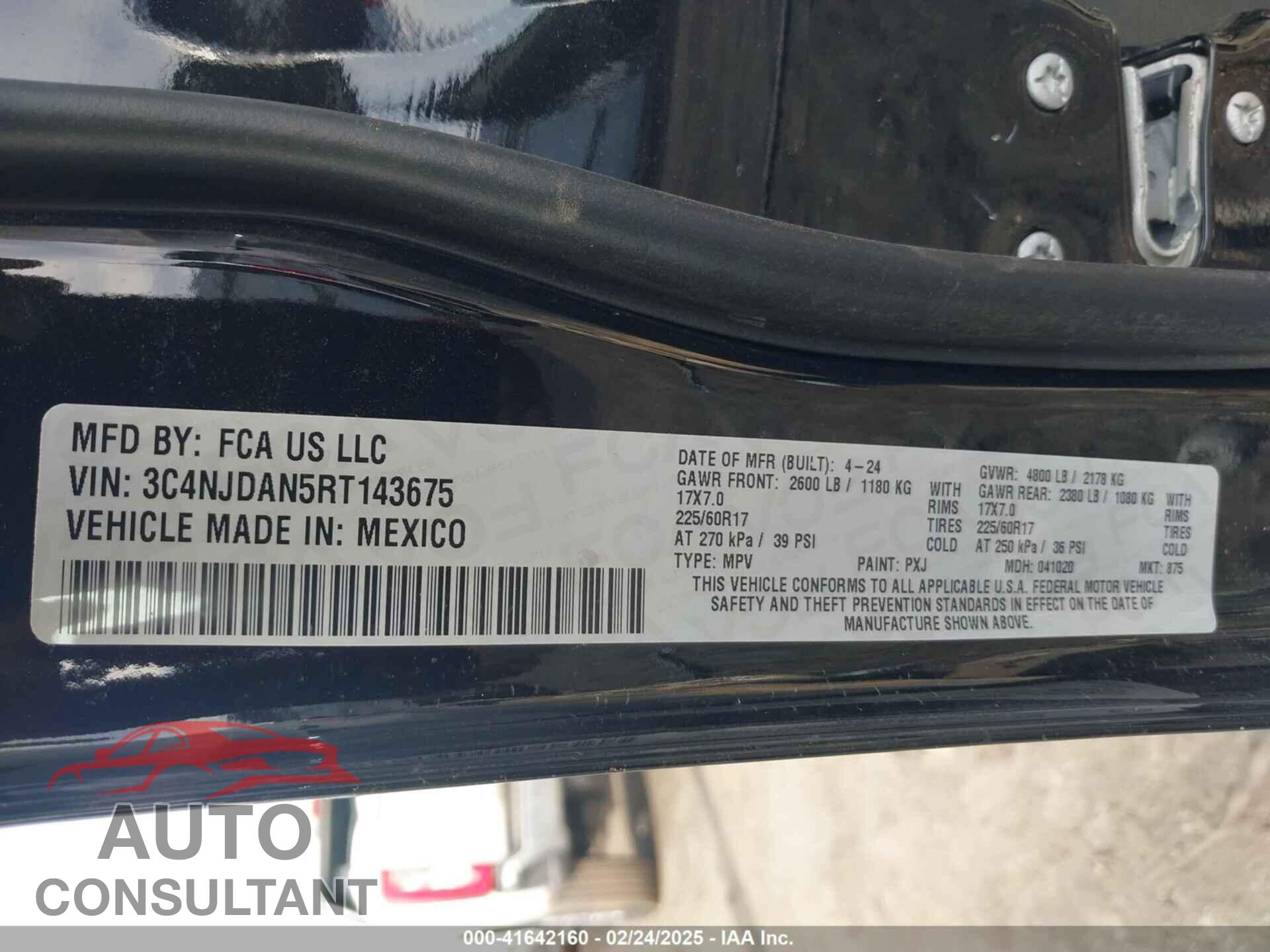 JEEP COMPASS 2024 - 3C4NJDAN5RT143675