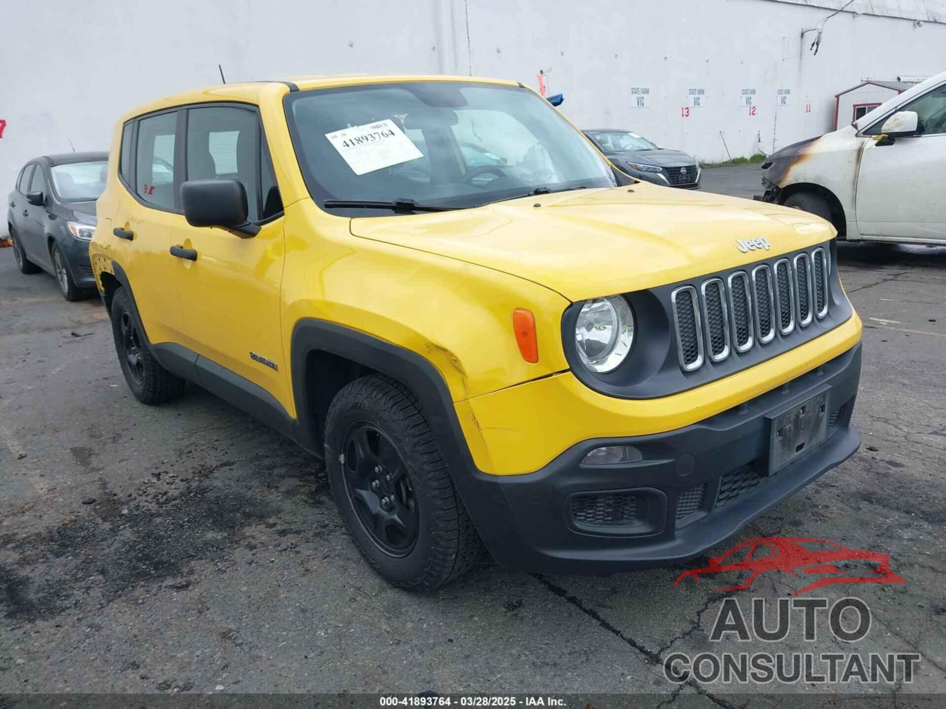 JEEP RENEGADE 2016 - ZACCJAAW4GPD58550
