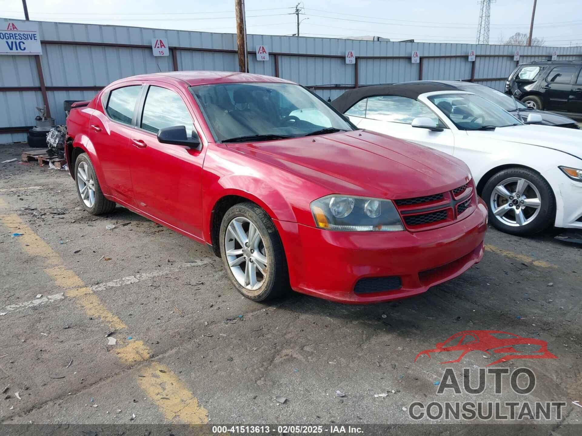 DODGE AVENGER 2013 - 1C3CDZAGXDN769930