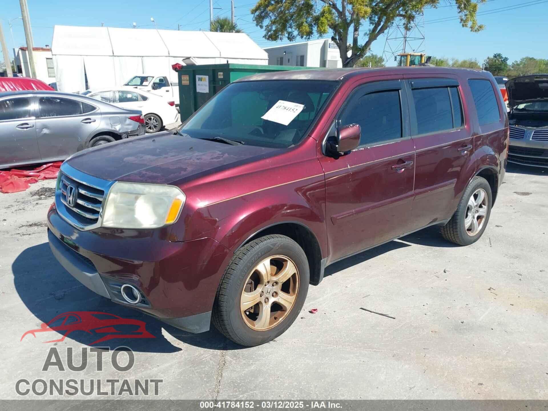 HONDA PILOT 2013 - 5FNYF3H52DB028070