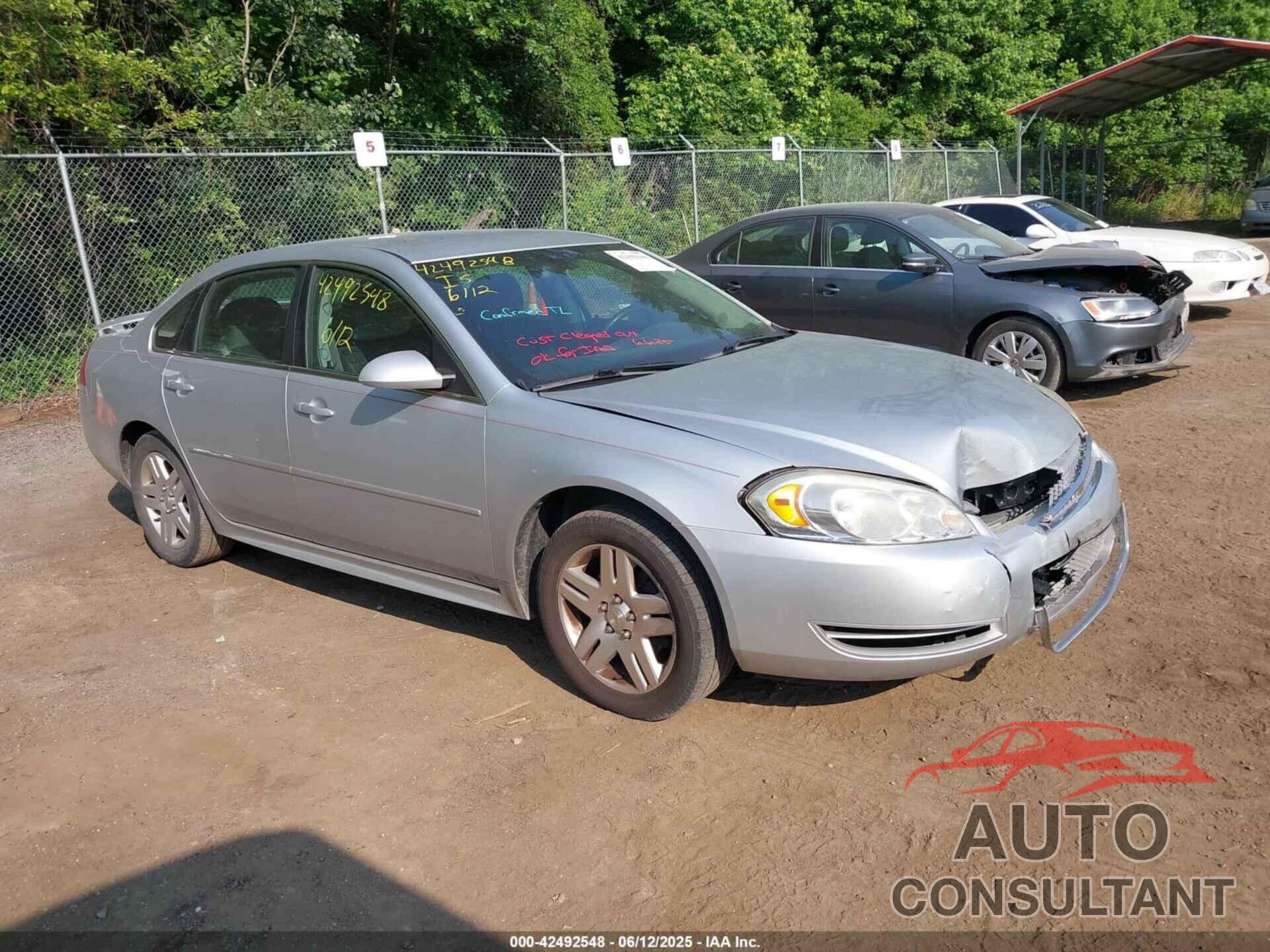 CHEVROLET IMPALA 2012 - 2G1WG5E39C1131936