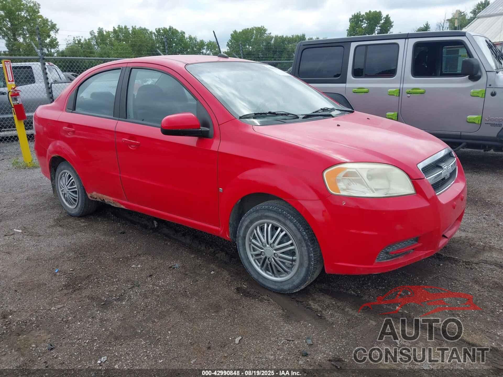 CHEVROLET AVEO 2009 - KL1TD56E29B349378