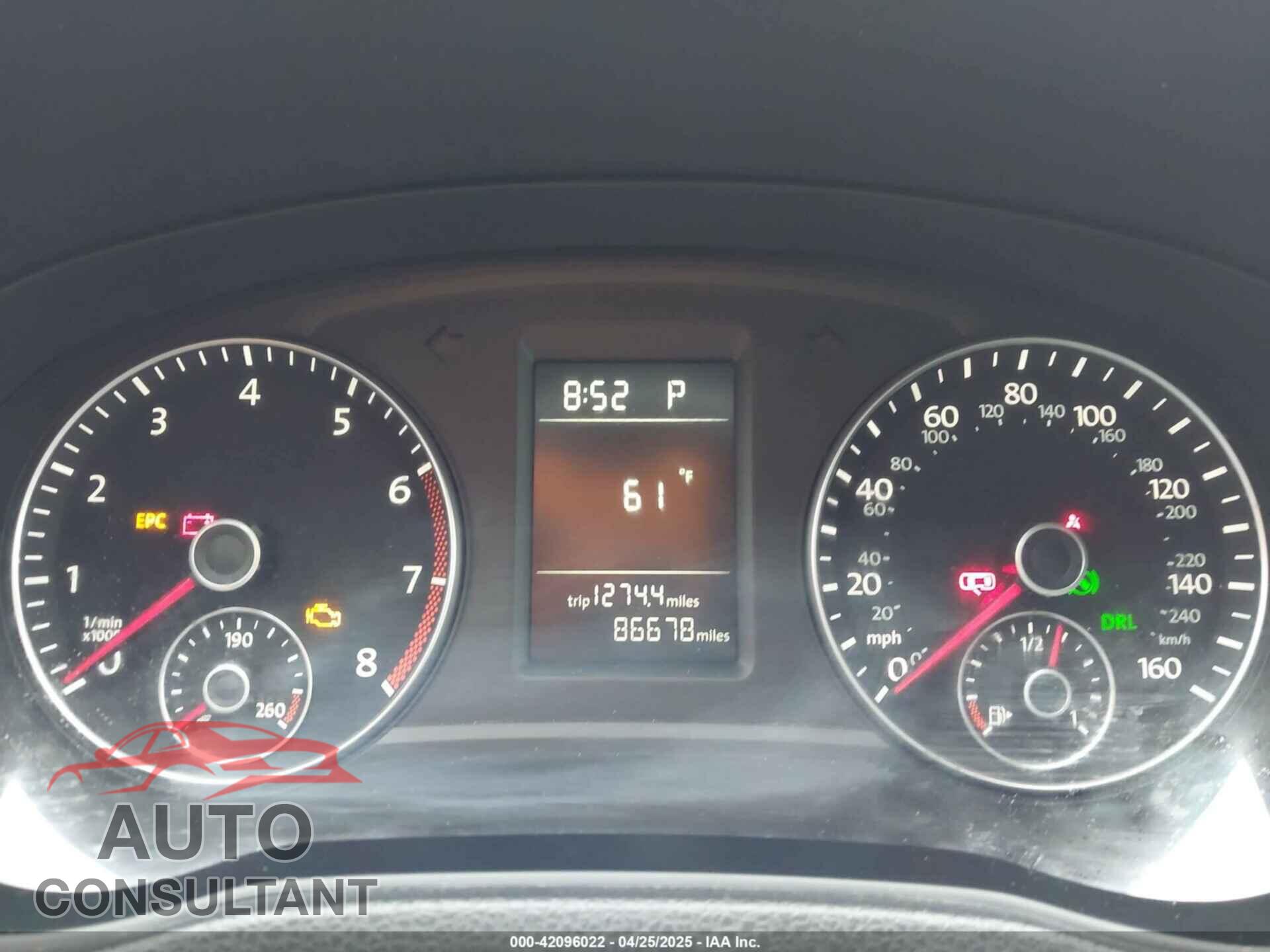 VOLKSWAGEN PASSAT 2012 - 1VWAP7A33CC016887