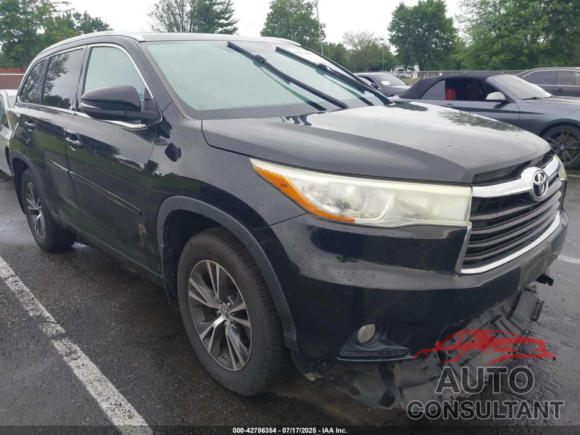 TOYOTA HIGHLANDER 2016 - 5TDJKRFH0GS292692
