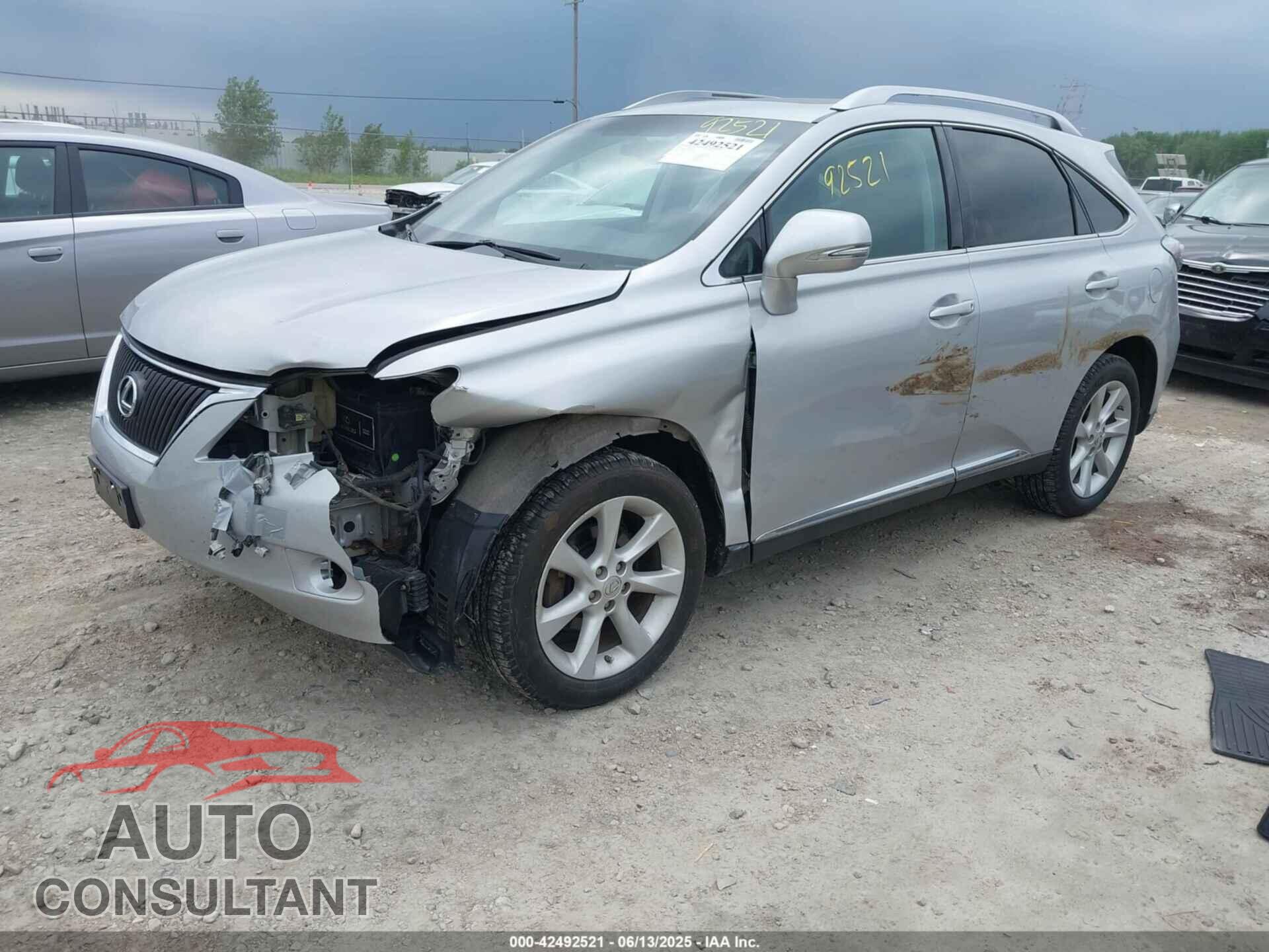 LEXUS RX 350 2012 - 2T2BK1BA5CC121014