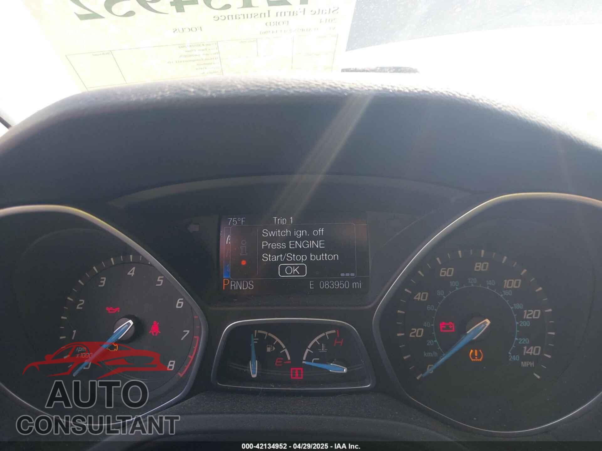 FORD FOCUS 2014 - 1FADP3N23EL143061