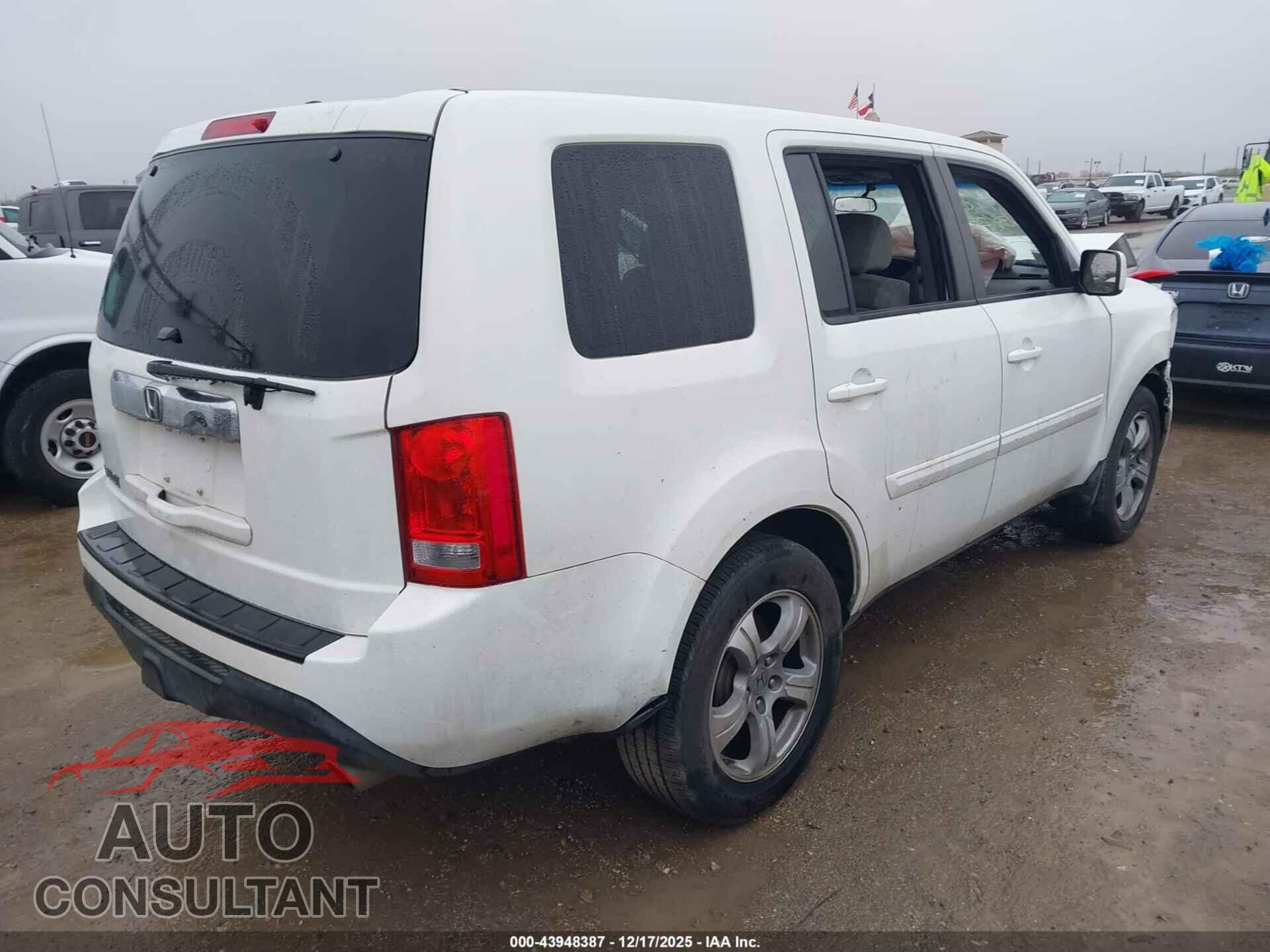 HONDA PILOT 2012 - 5FNYF3H49CB009716