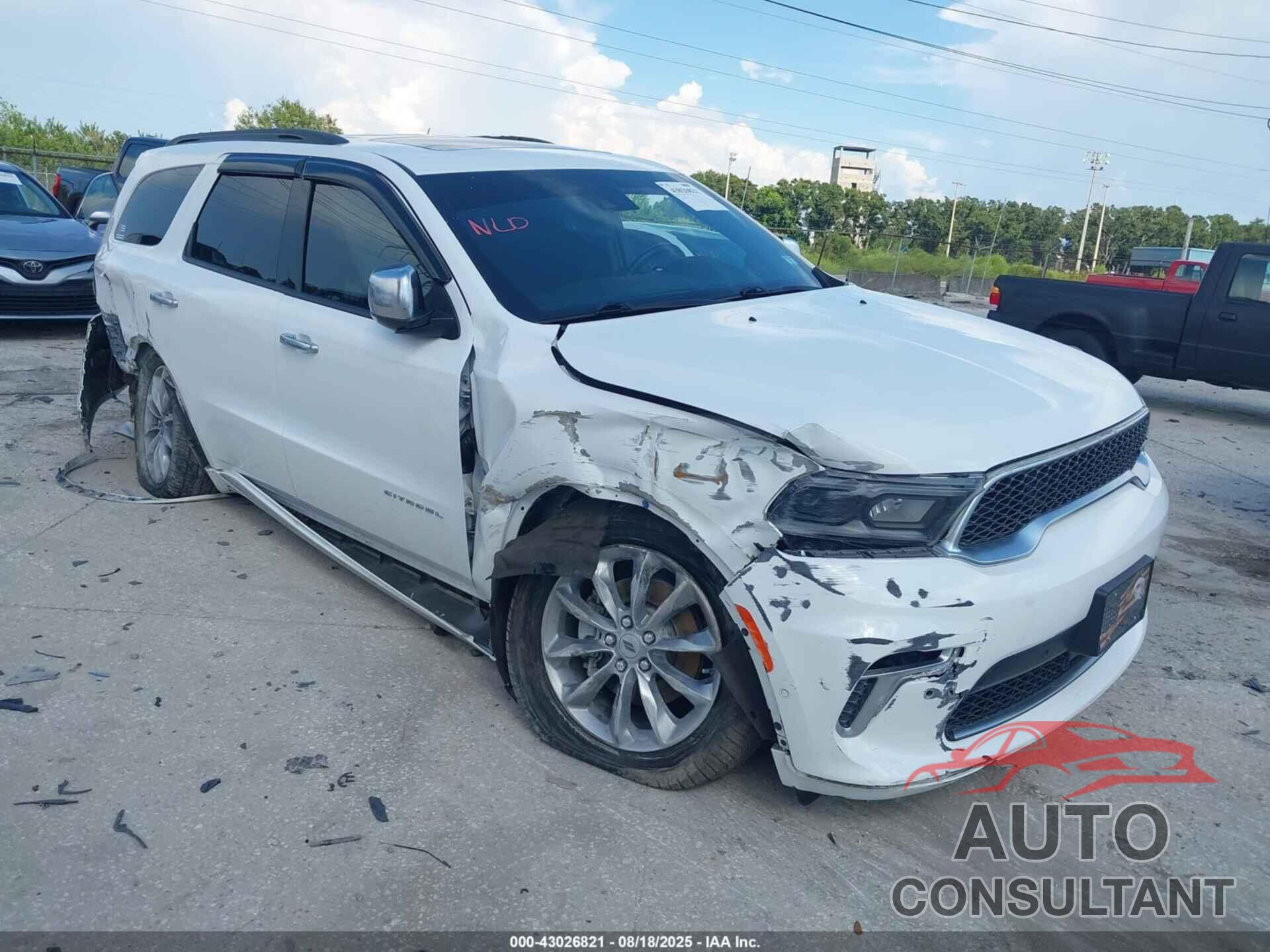 DODGE DURANGO 2021 - 1C4RDJEGXMC886386