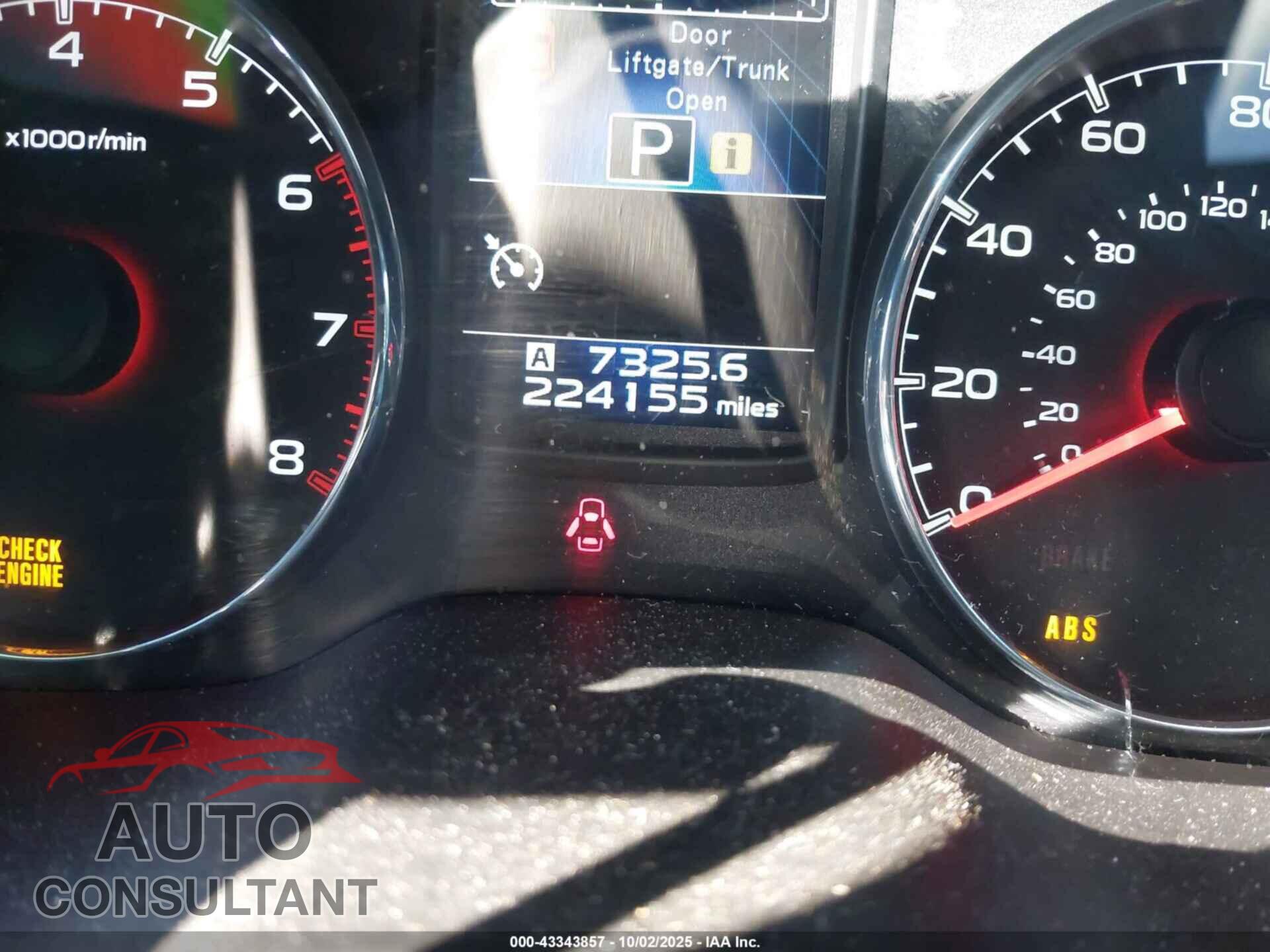 SUBARU OUTBACK 2014 - 4S4BRBLC8E3307644