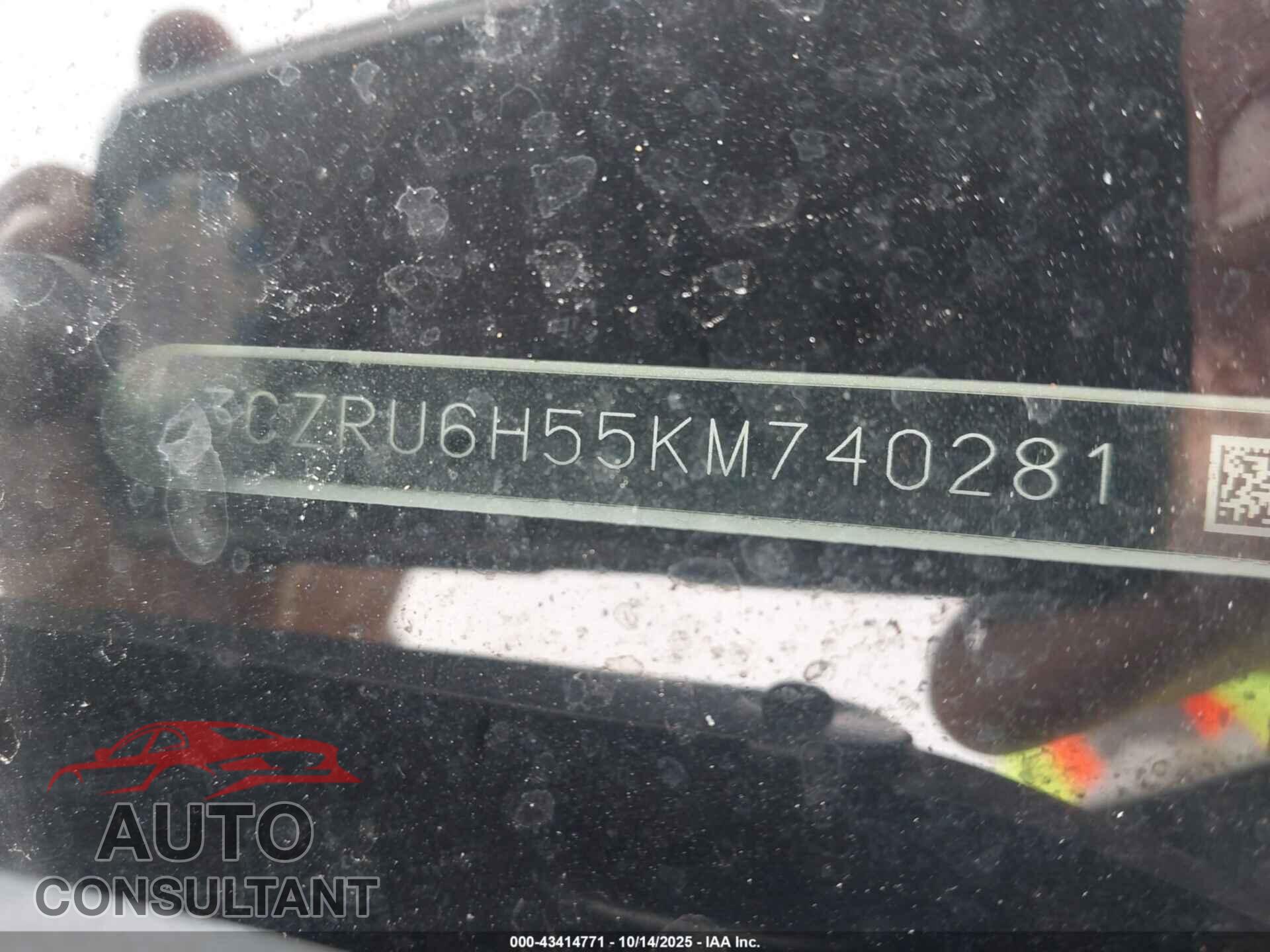 HONDA HR-V 2019 - 3CZRU6H55KM740281
