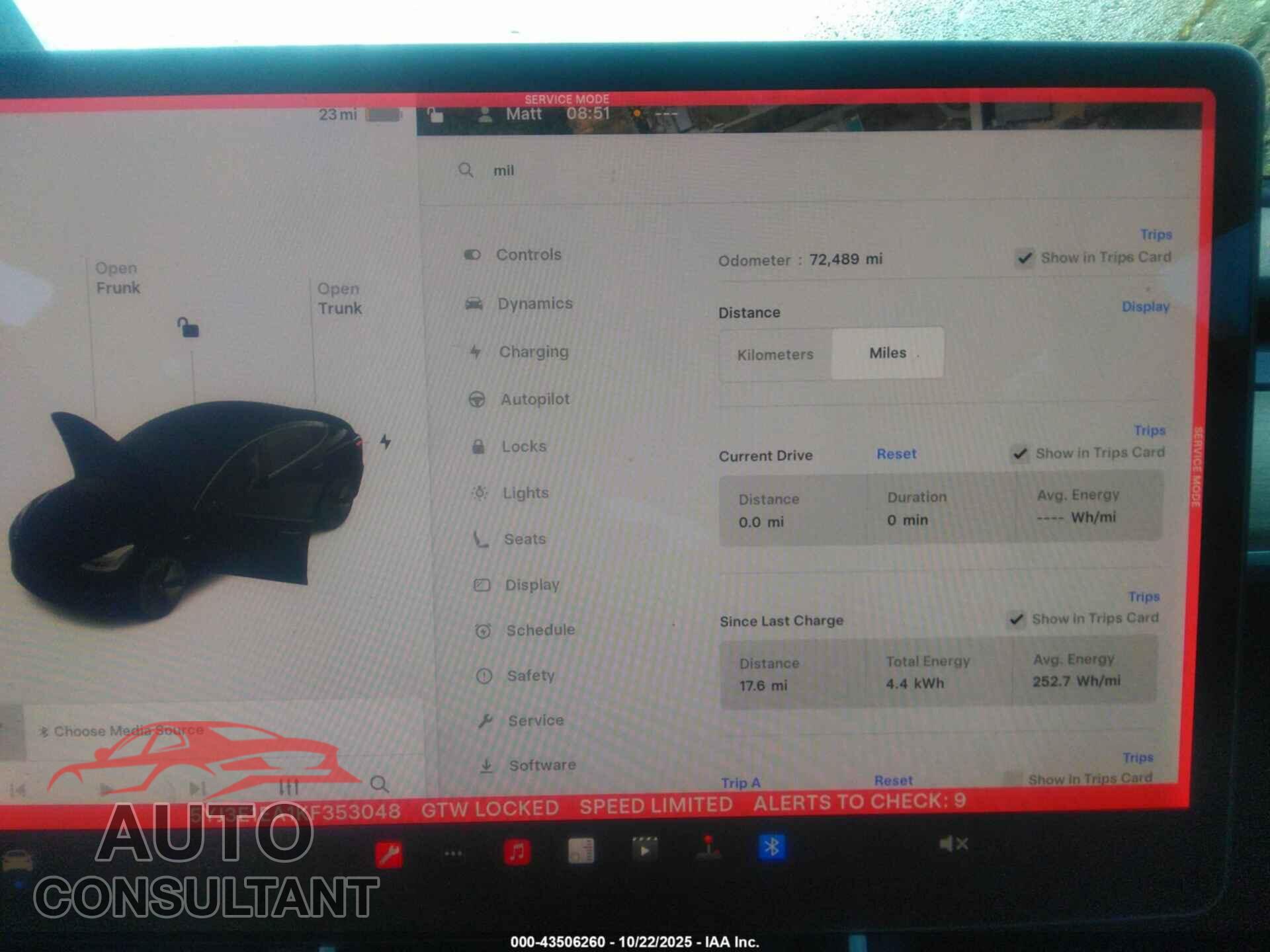 TESLA MODEL 3 2019 - 5YJ3E1EA1KF353048