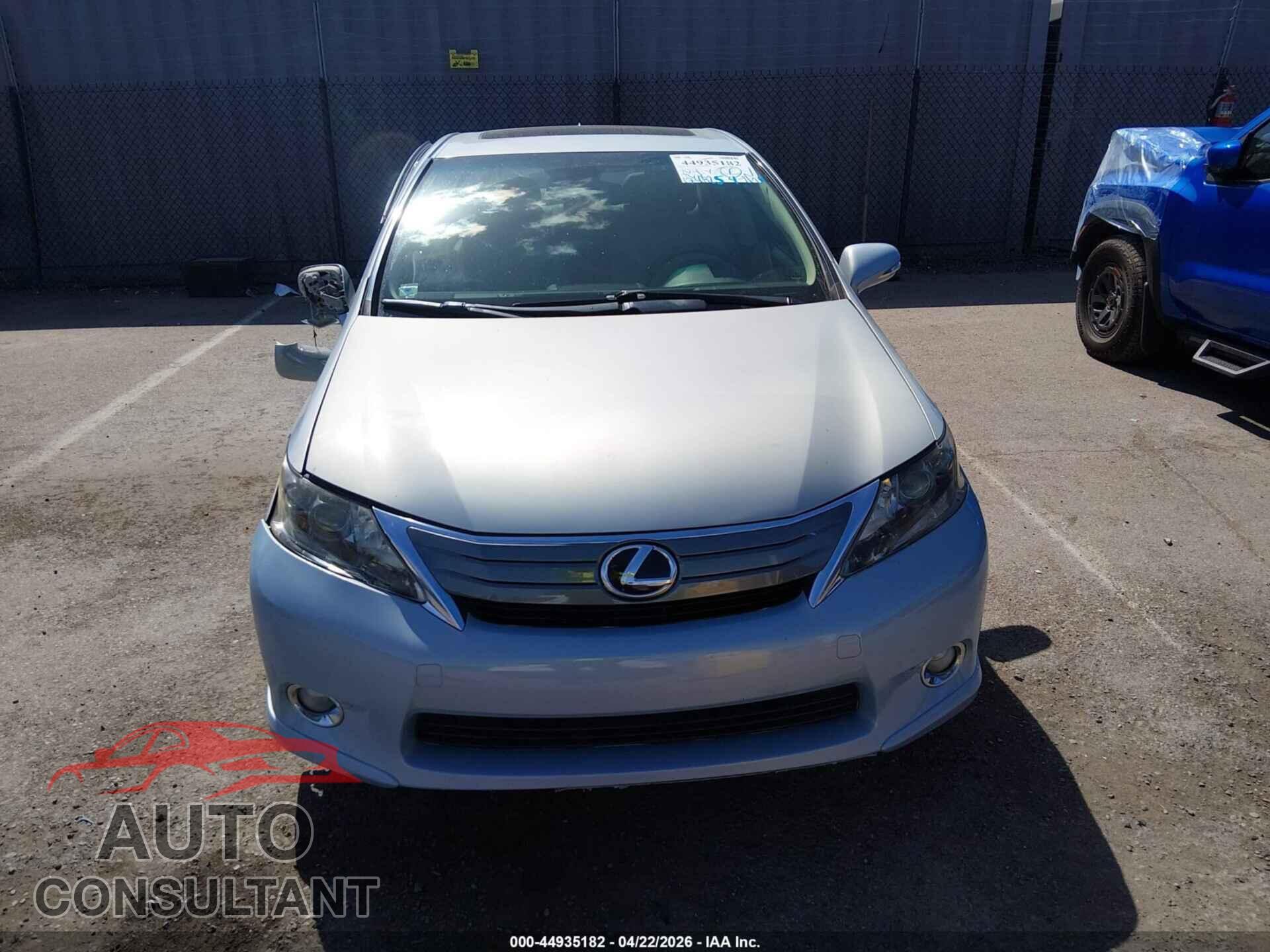 LEXUS HS 250H 2010 - JTHBB1BA6A2023544