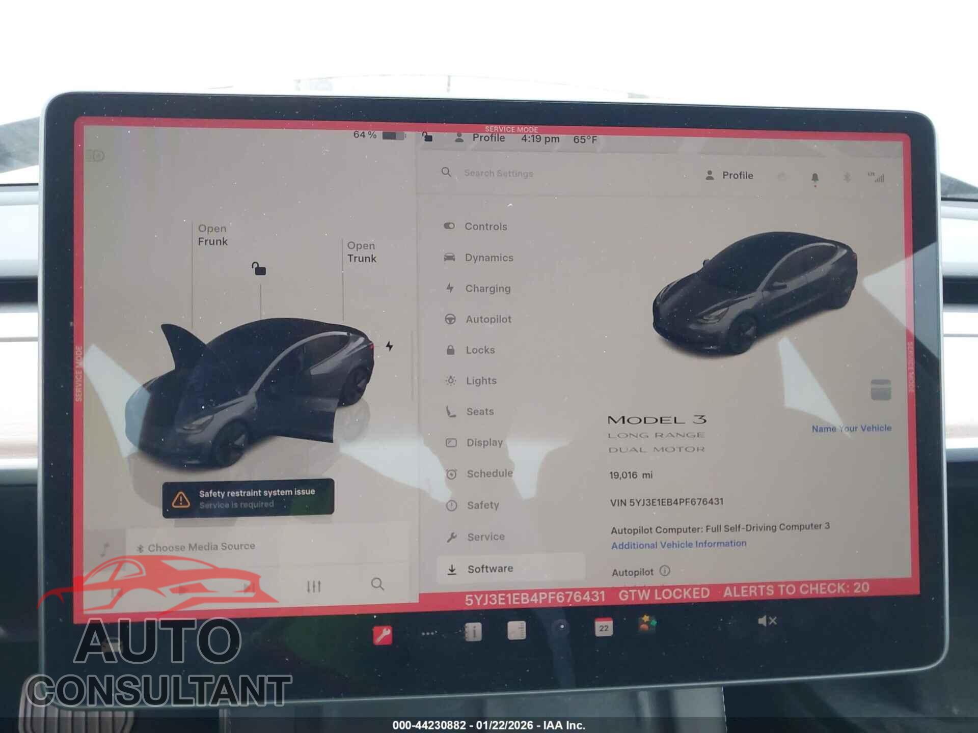 TESLA MODEL 3 2023 - 5YJ3E1EB4PF676431