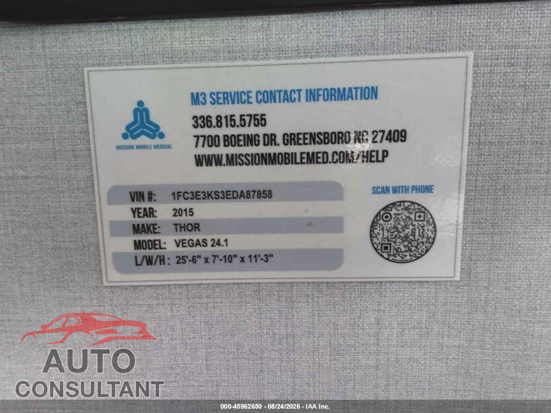 FORD E-350 STRIPPED 2014 - 1FC3E3KS3EDA87858
