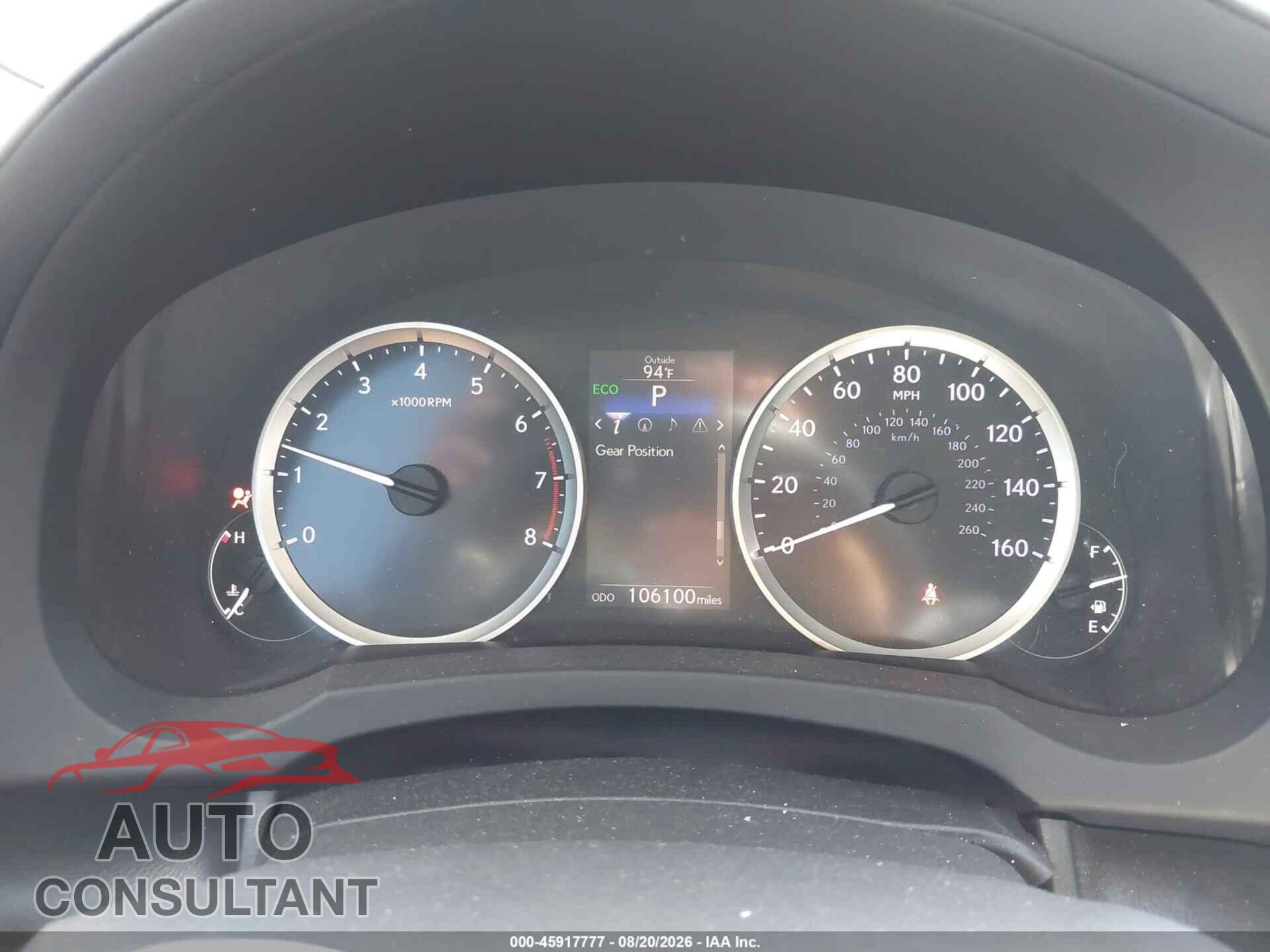 LEXUS IS 250 2015 - JTHCF1D29F5020593