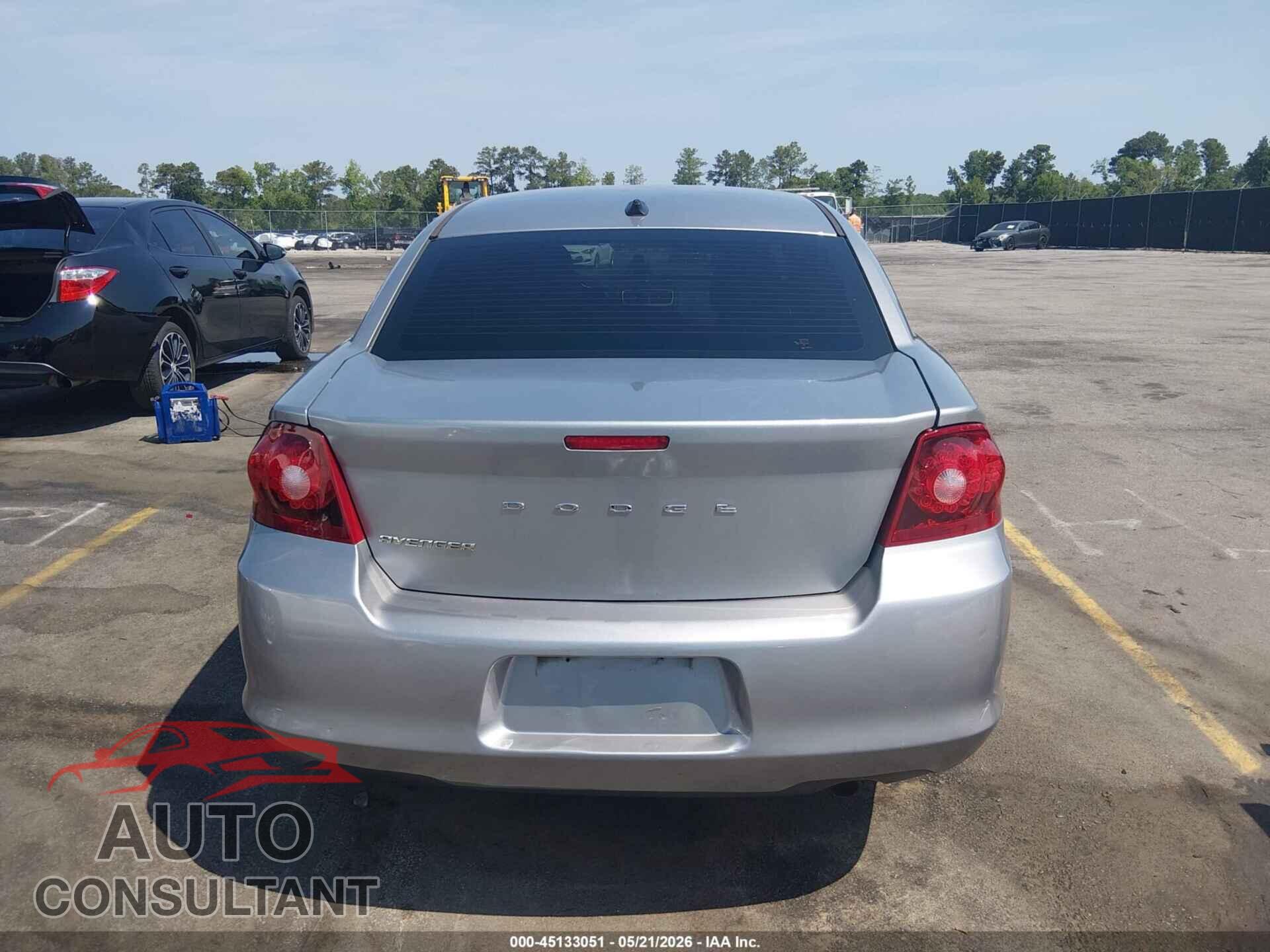 DODGE AVENGER 2013 - 1C3CDZAB2DN643792
