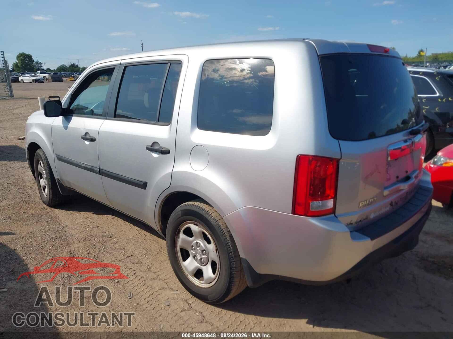 HONDA PILOT 2012 - 5FNYF4H25CB012875
