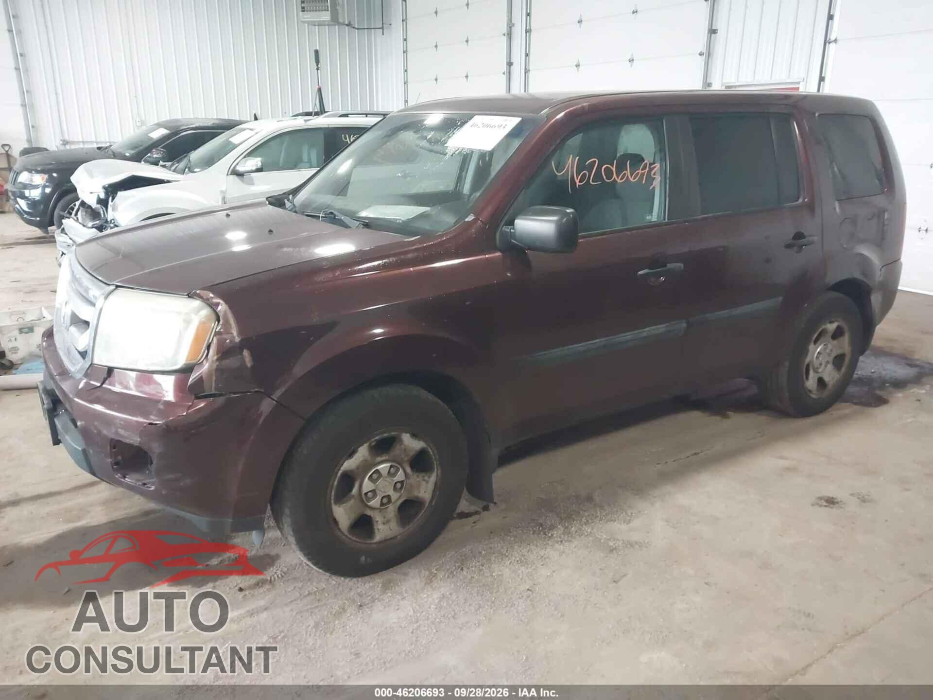 HONDA PILOT 2011 - 5FNYF4H21BB040512