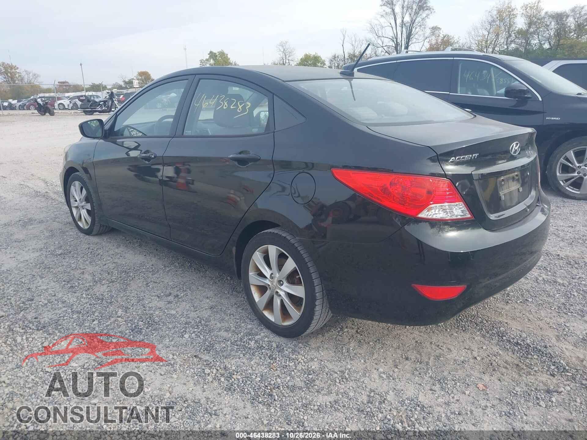 HYUNDAI ACCENT 2012 - KMHCU4AE7CU133205
