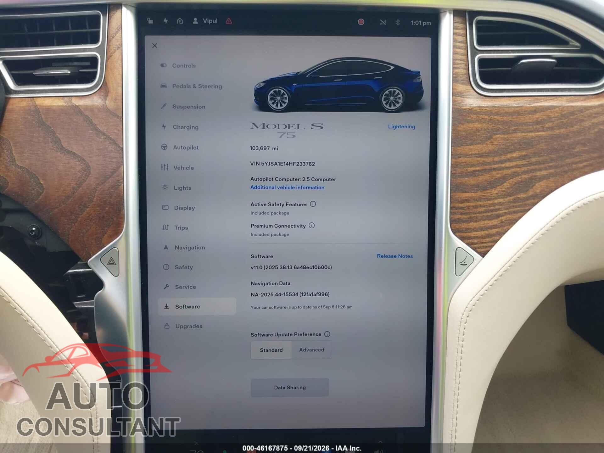 TESLA MODEL S 2017 - 5YJSA1E14HF233762
