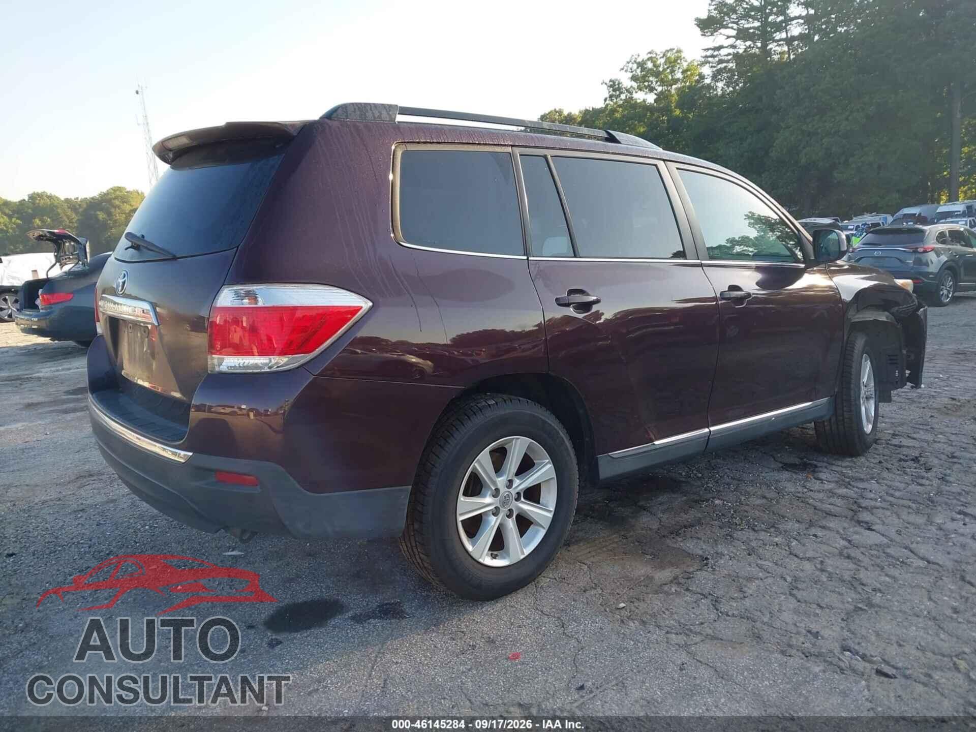 TOYOTA HIGHLANDER 2011 - 5TDZK3EH3BS037481