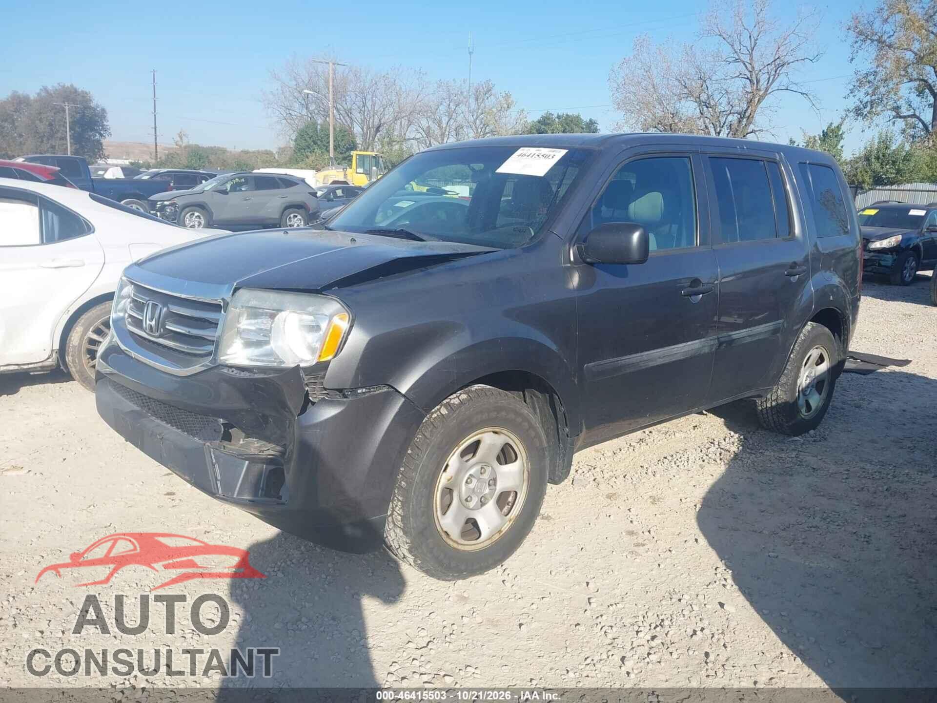 HONDA PILOT 2013 - 5FNYF4H22DB073036