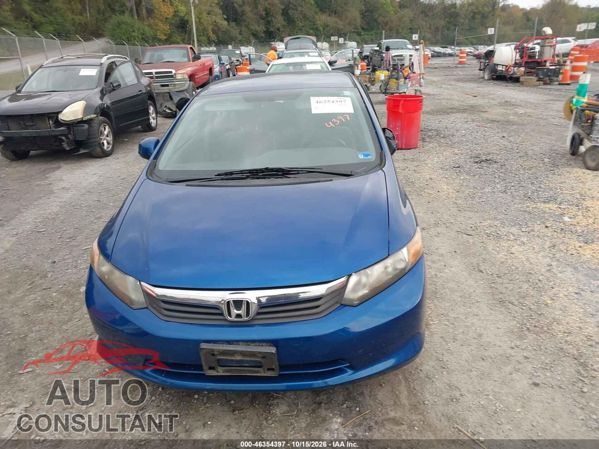 HONDA CIVIC 2012 - 19XFB2F56CE302634