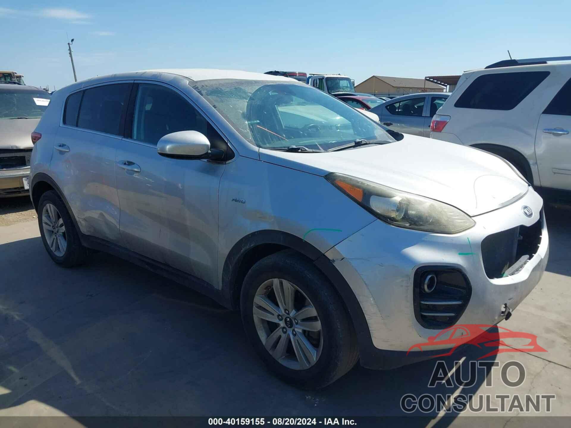 KIA SPORTAGE 2018 - KNDPMCAC9J7303834