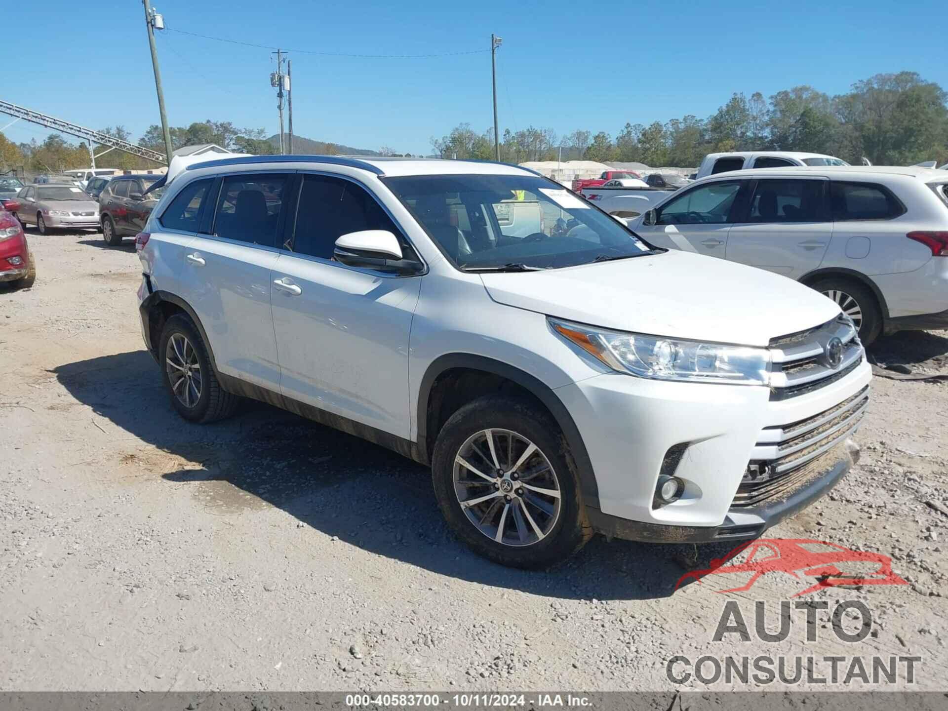 TOYOTA HIGHLANDER 2019 - 5TDKZRFH3KS325421