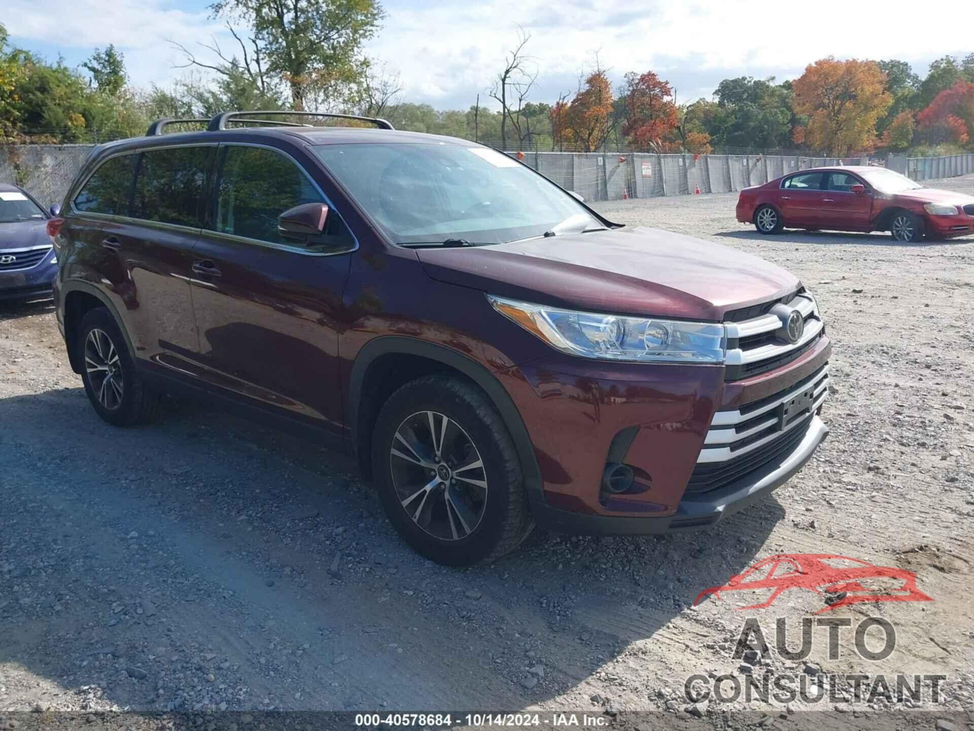 TOYOTA HIGHLANDER 2019 - 5TDBZRFH4KS936736