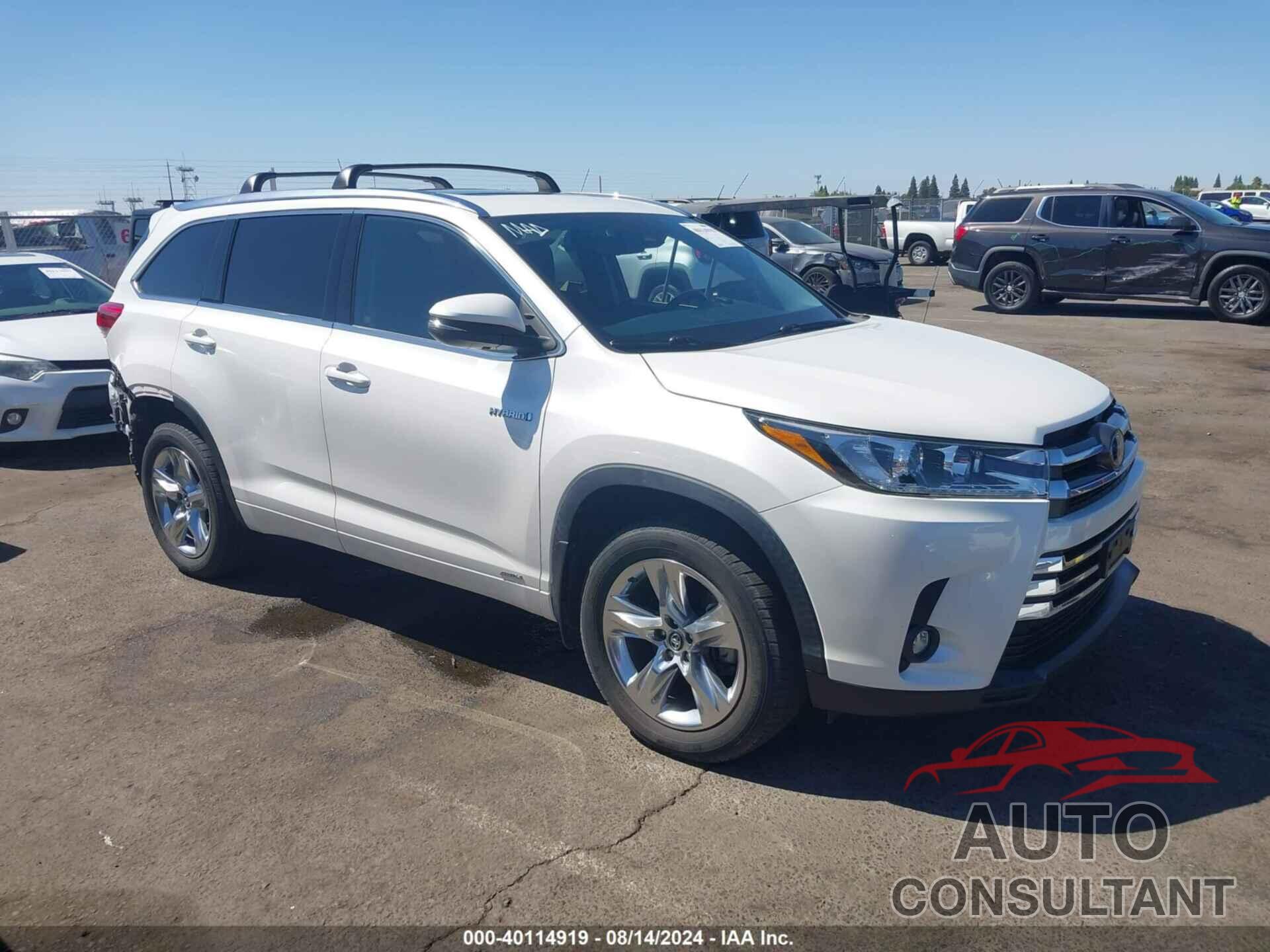 TOYOTA HIGHLANDER HYBRID 2019 - 5TDDGRFH2KS072283