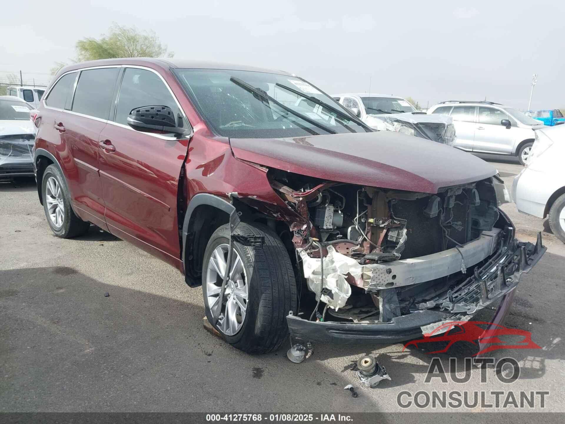 TOYOTA HIGHLANDER 2015 - 5TDBKRFHXFS181702