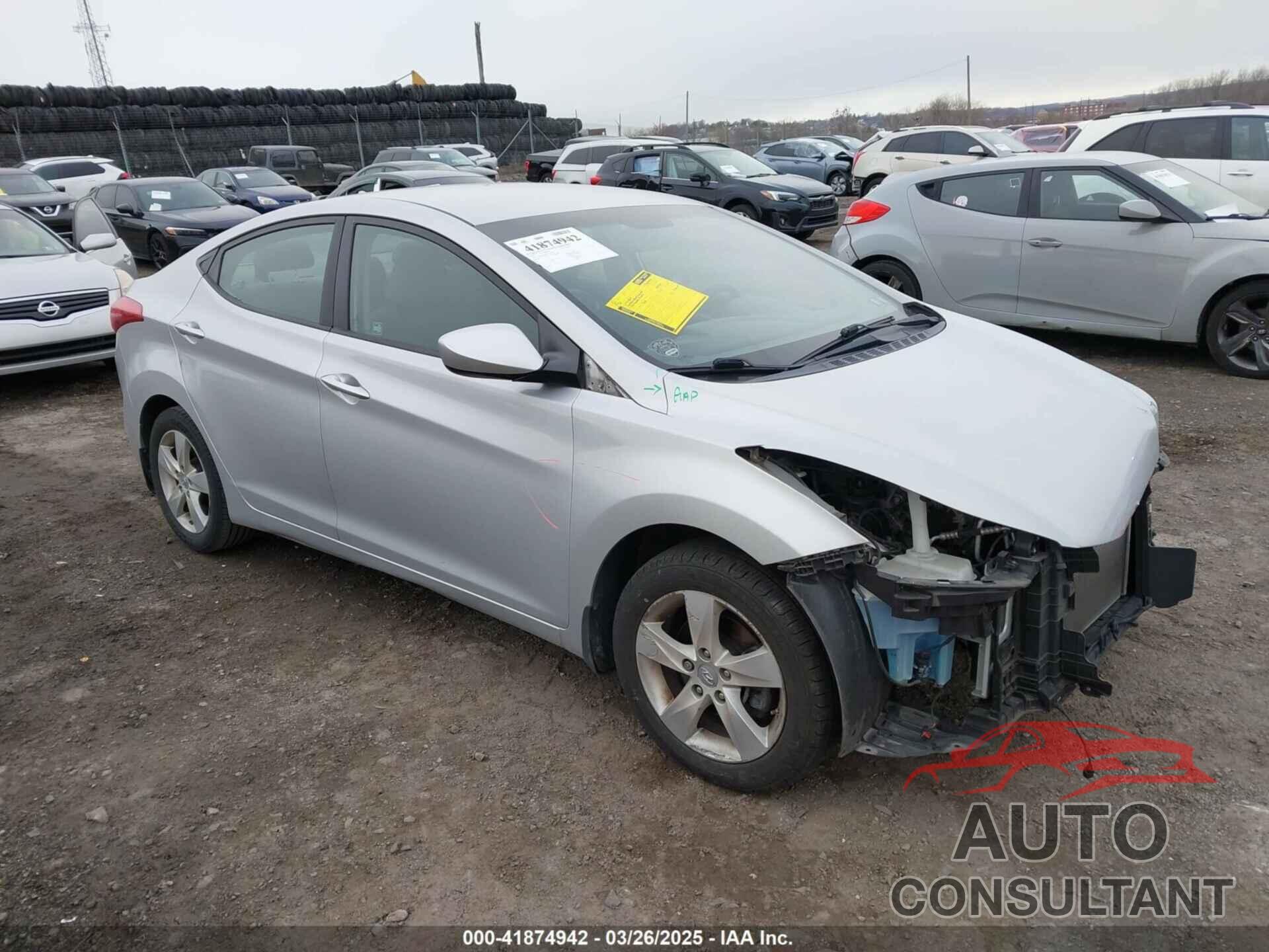 HYUNDAI ELANTRA 2013 - KMHDH4AE9DU651388
