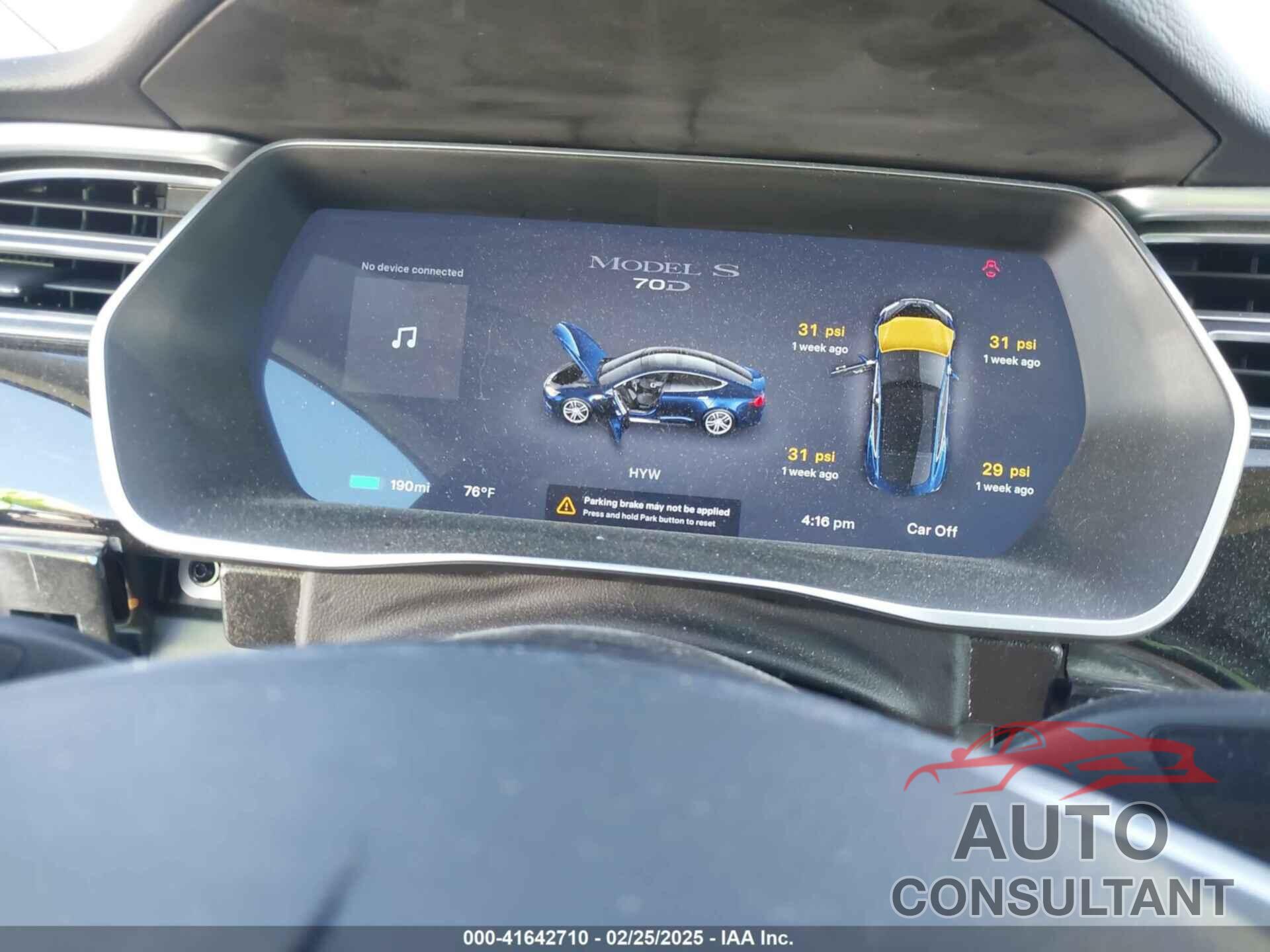 TESLA MODEL S 2015 - 5YJSA1S28FF085223