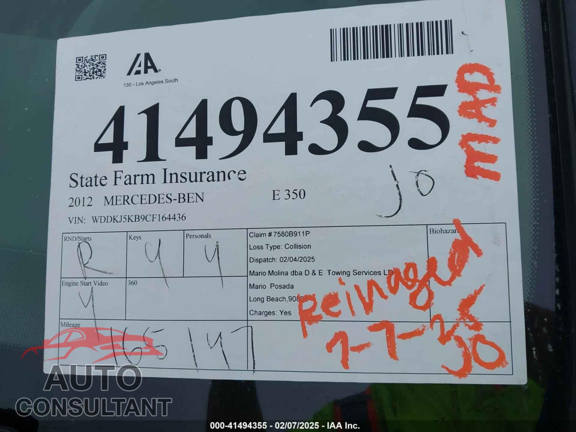 MERCEDES-BENZ E 350 2012 - WDDKJ5KB9CF164436