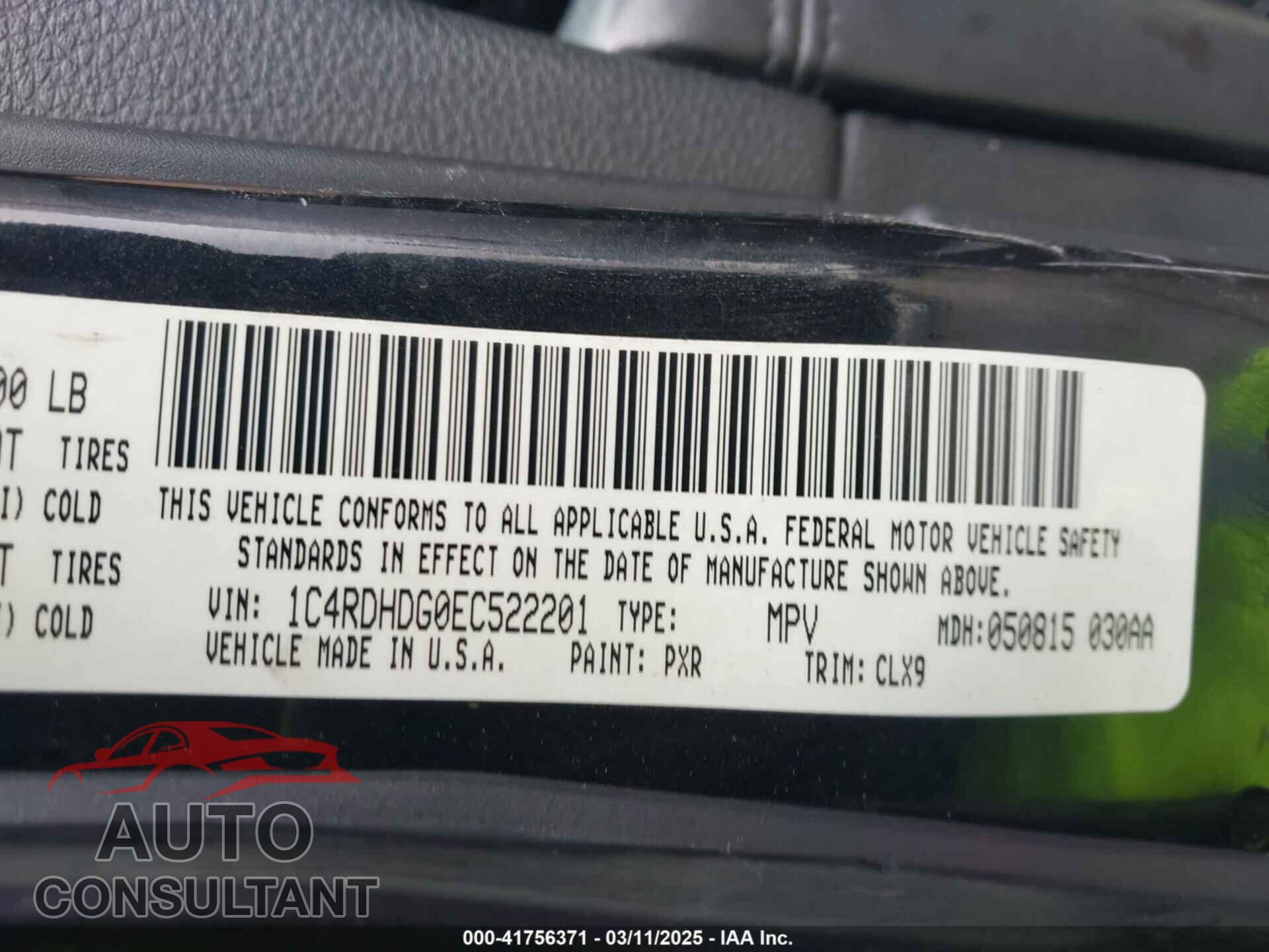 DODGE DURANGO 2014 - 1C4RDHDG0EC522201