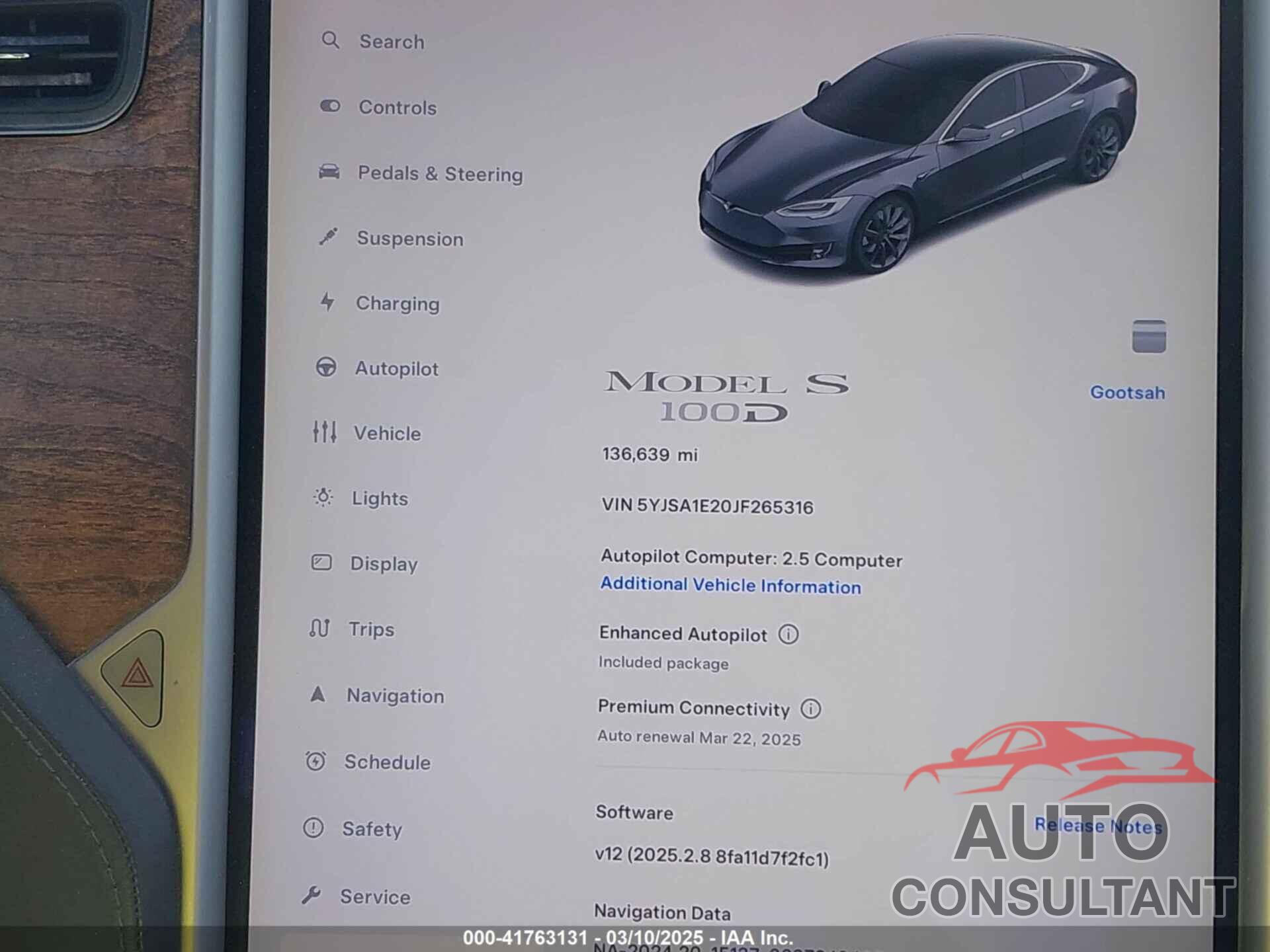 TESLA MODEL S 2018 - 5YJSA1E20JF265316