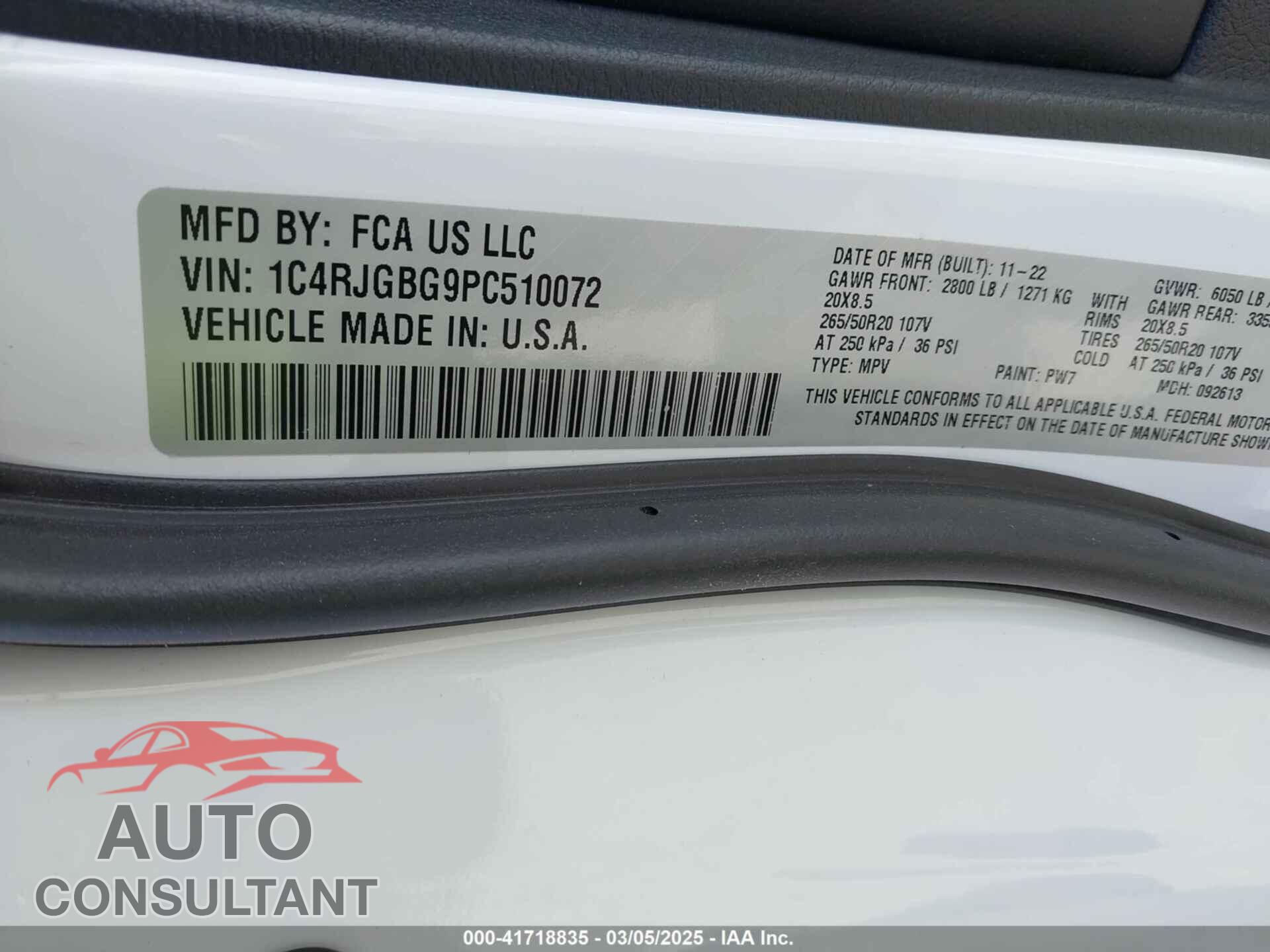 JEEP GRAND CHEROKEE 2023 - 1C4RJGBG9PC510072