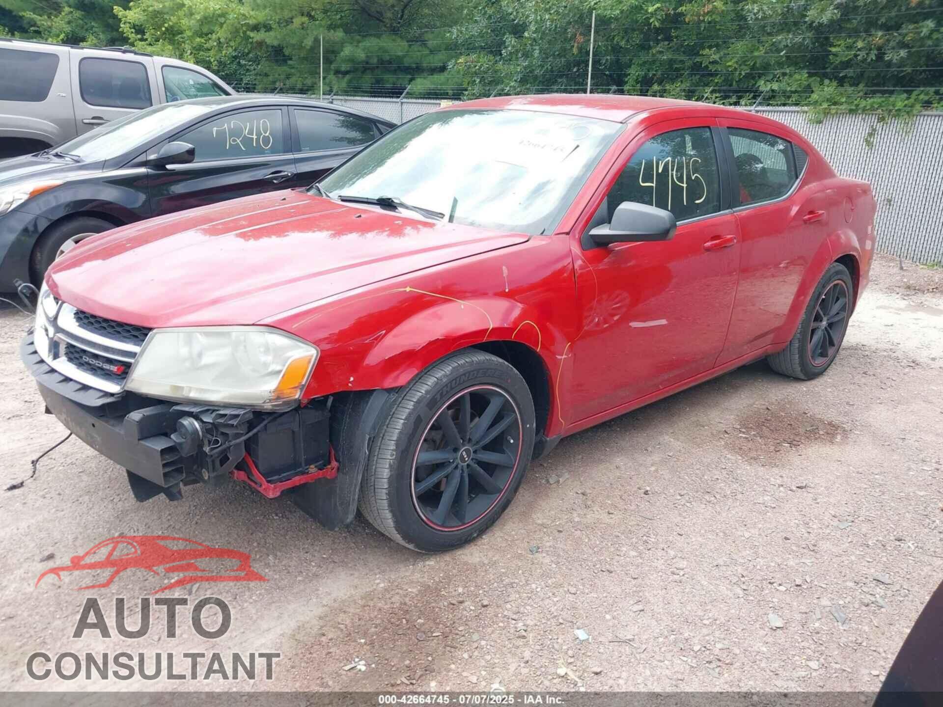 DODGE AVENGER 2013 - 1C3CDZAB9DN566094