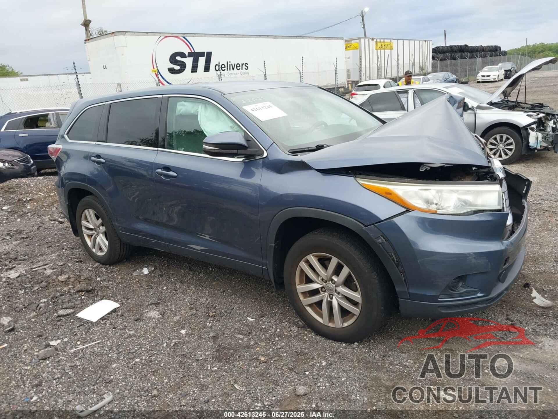 TOYOTA HIGHLANDER 2015 - 5TDBKRFH3FS073020