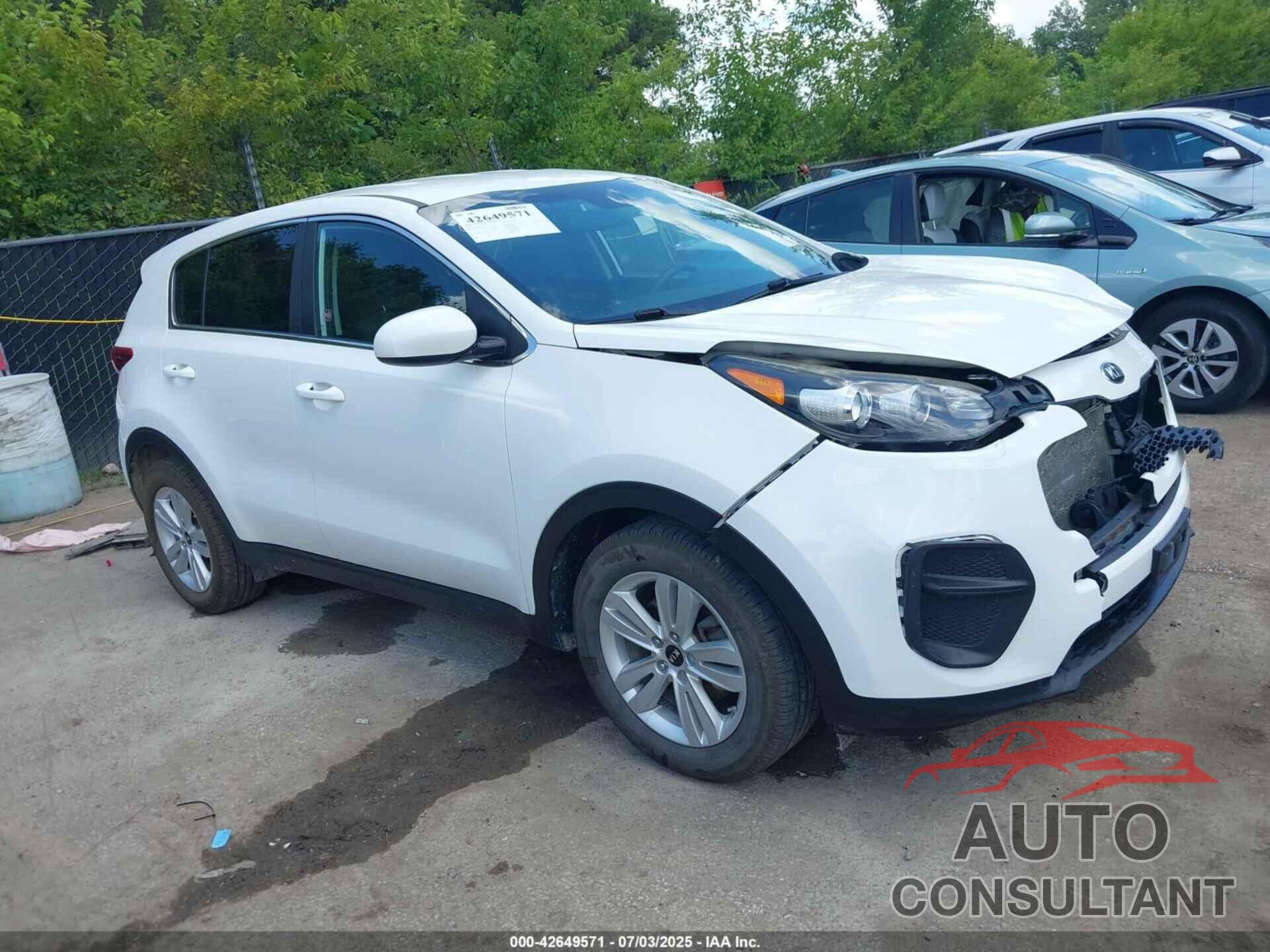 KIA SPORTAGE 2018 - KNDPM3AC2J7449539