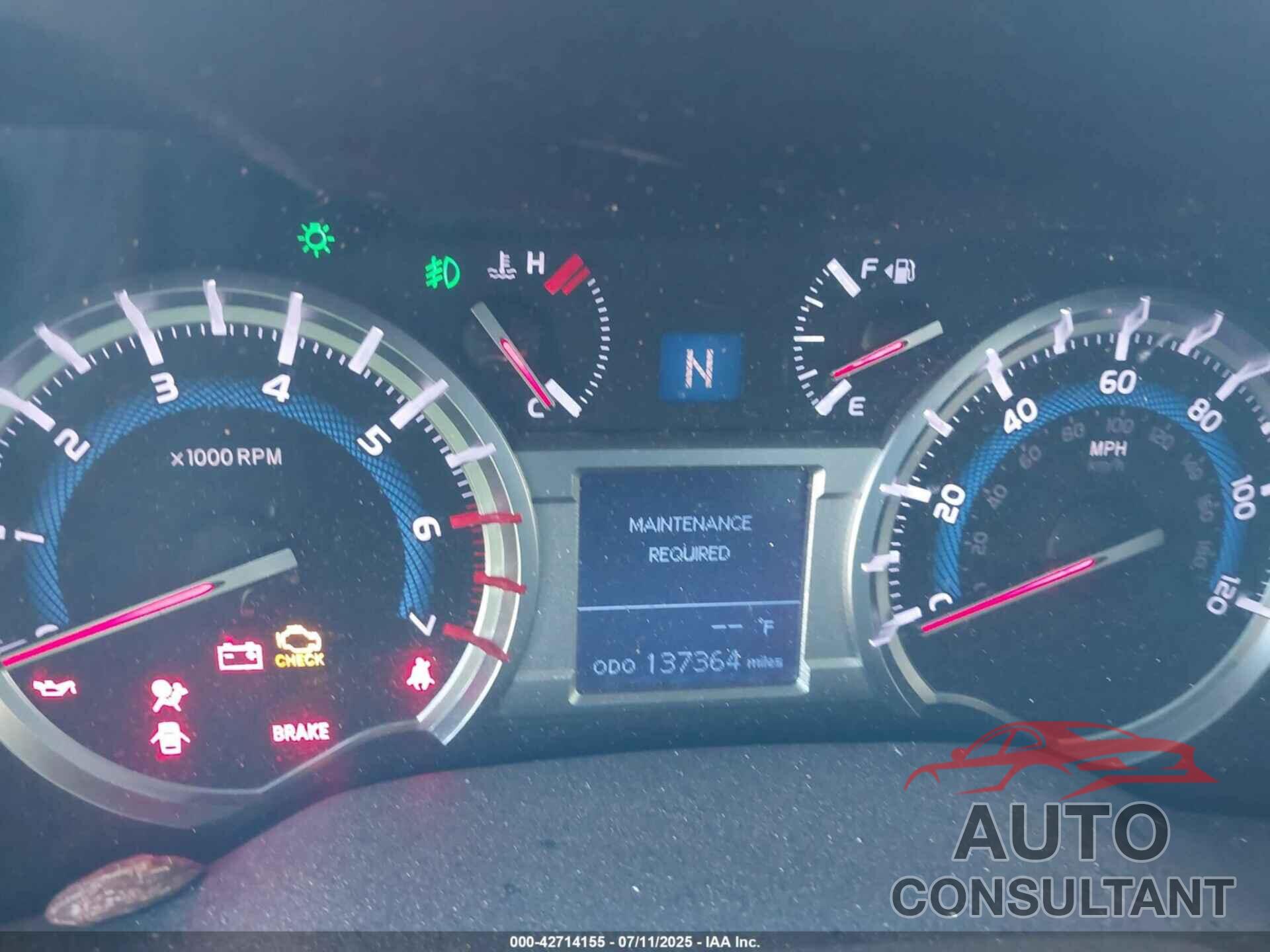 TOYOTA 4RUNNER 2016 - JTEBU5JR1G5389604