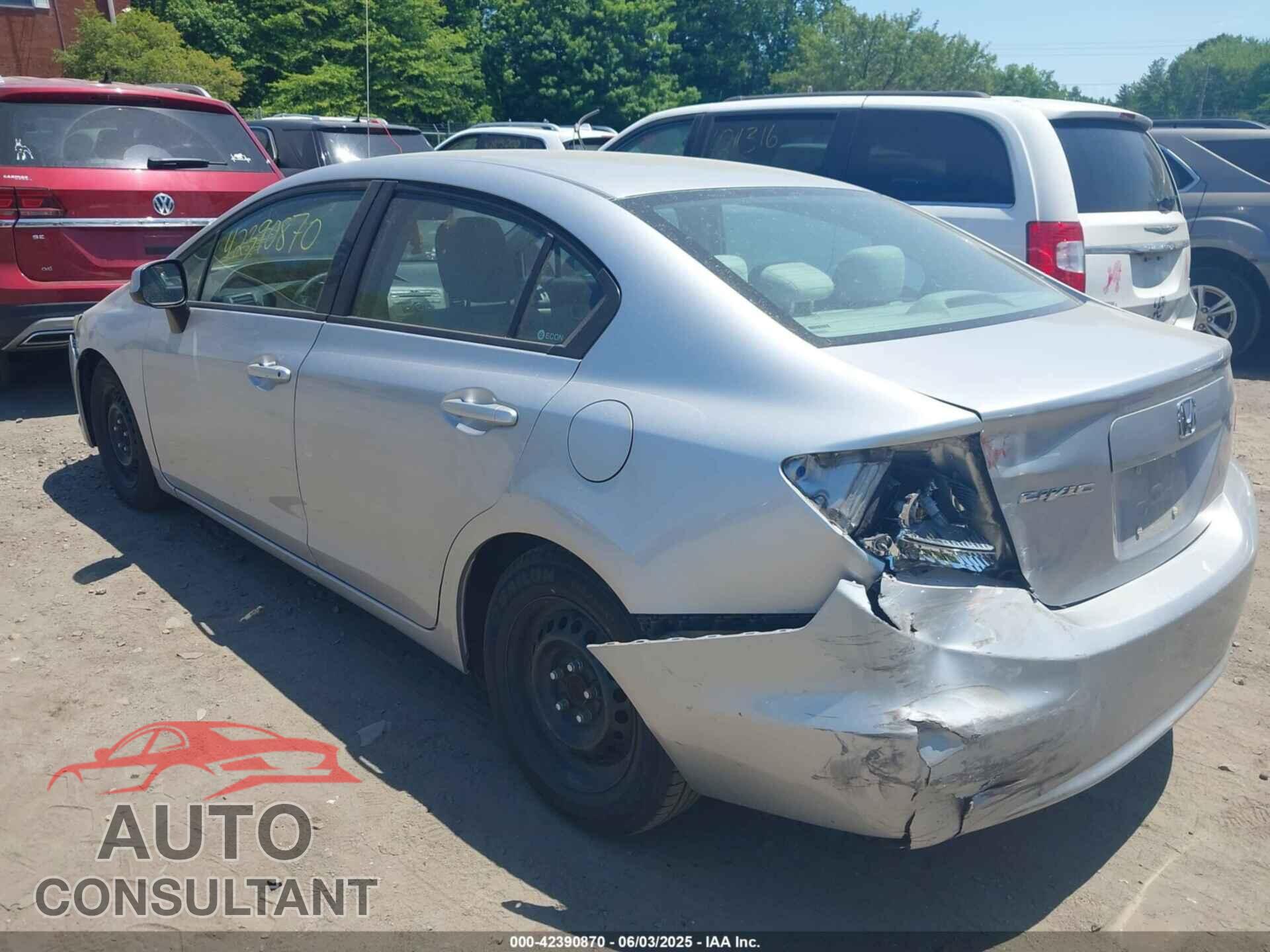HONDA CIVIC 2012 - 19XFB2F56CE368357
