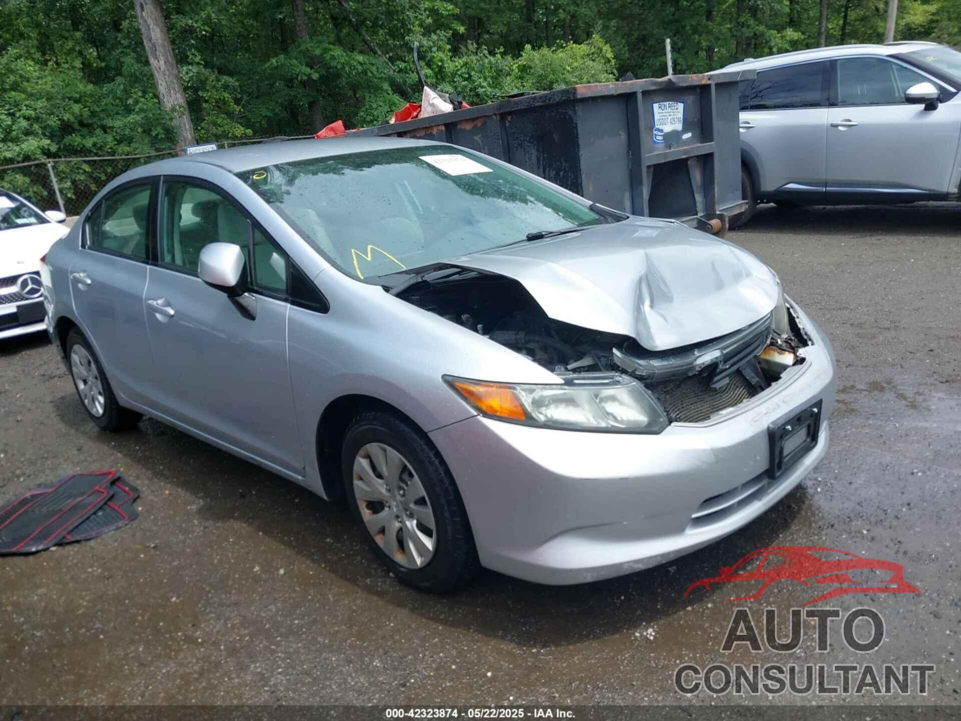 HONDA CIVIC 2012 - 2HGFB2F5XCH607219