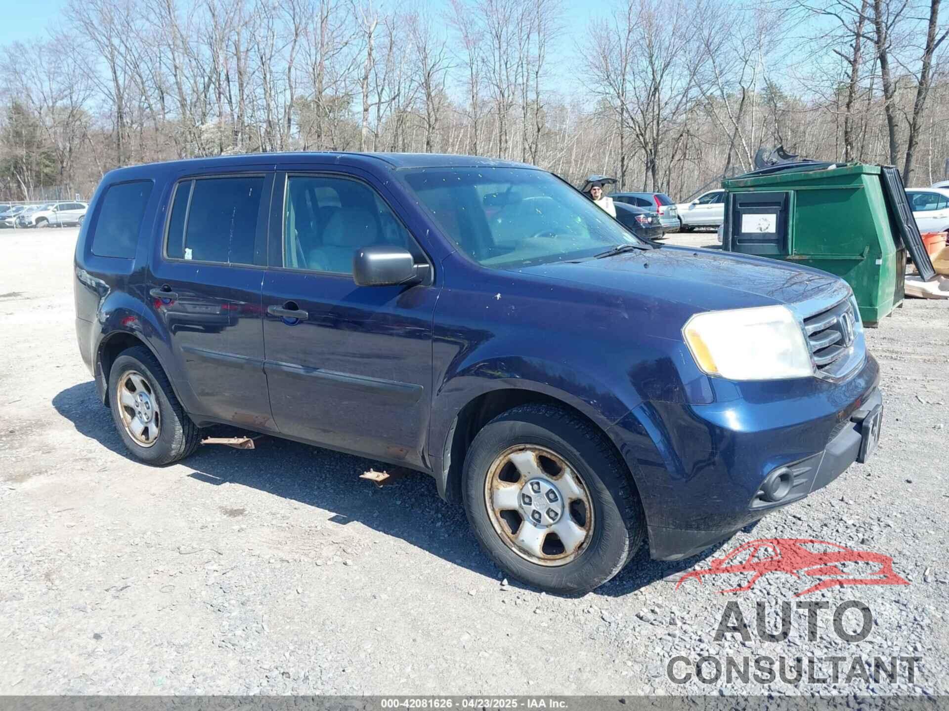 HONDA PILOT 2013 - 5FNYF4H28DB008787