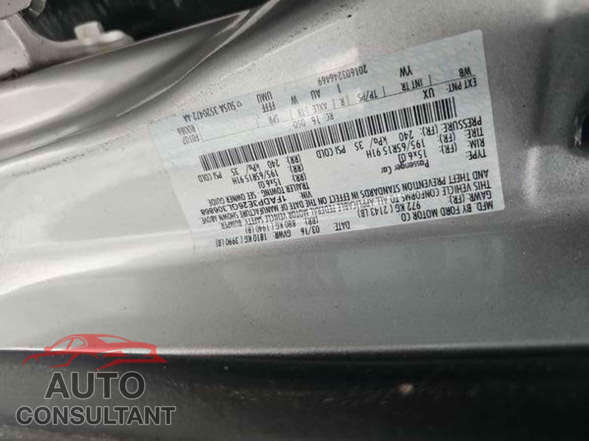 FORD FOCUS 2016 - 1FADP3E26GL306868