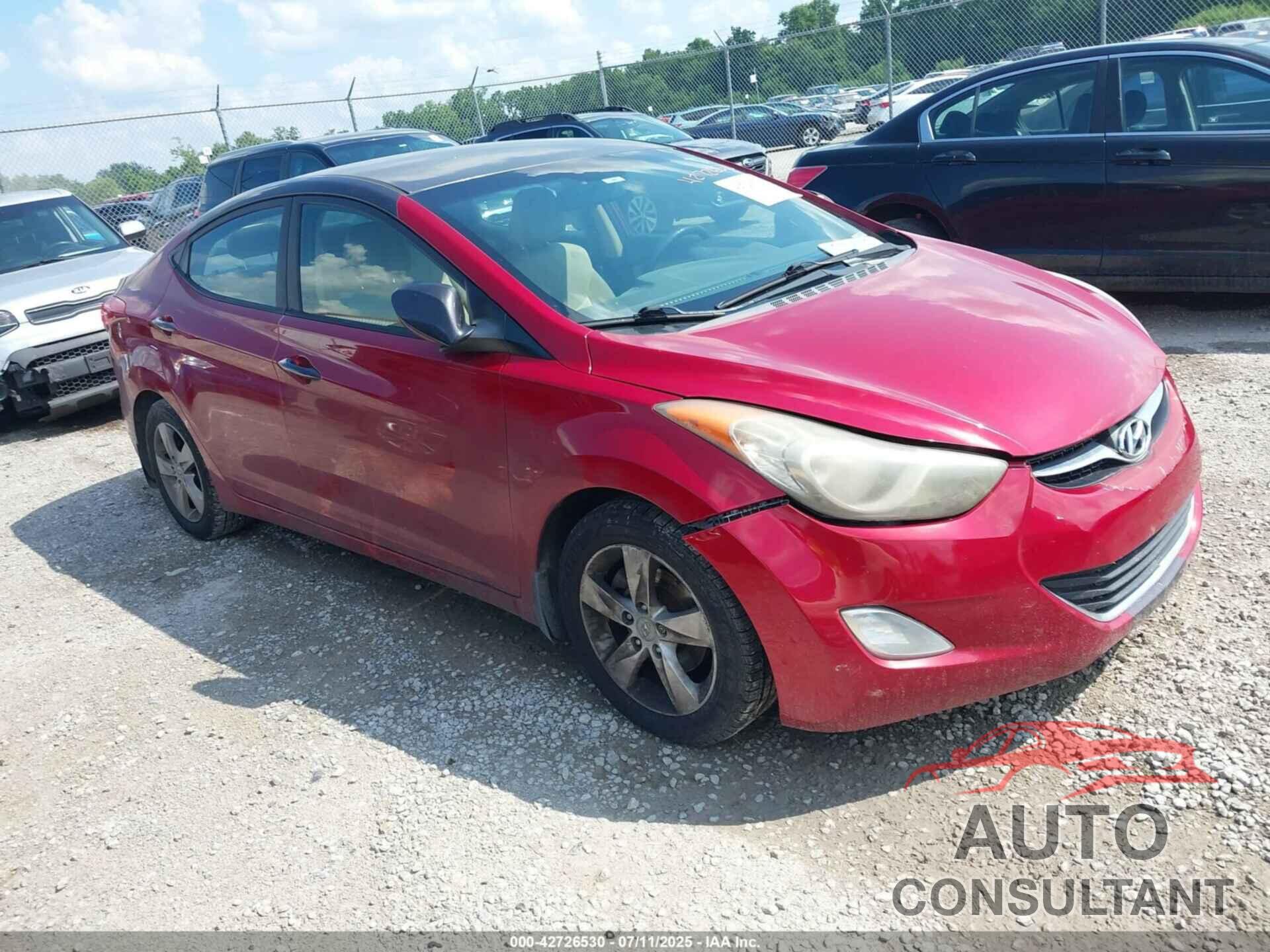 HYUNDAI ELANTRA 2012 - KMHDH4AE8CU440312