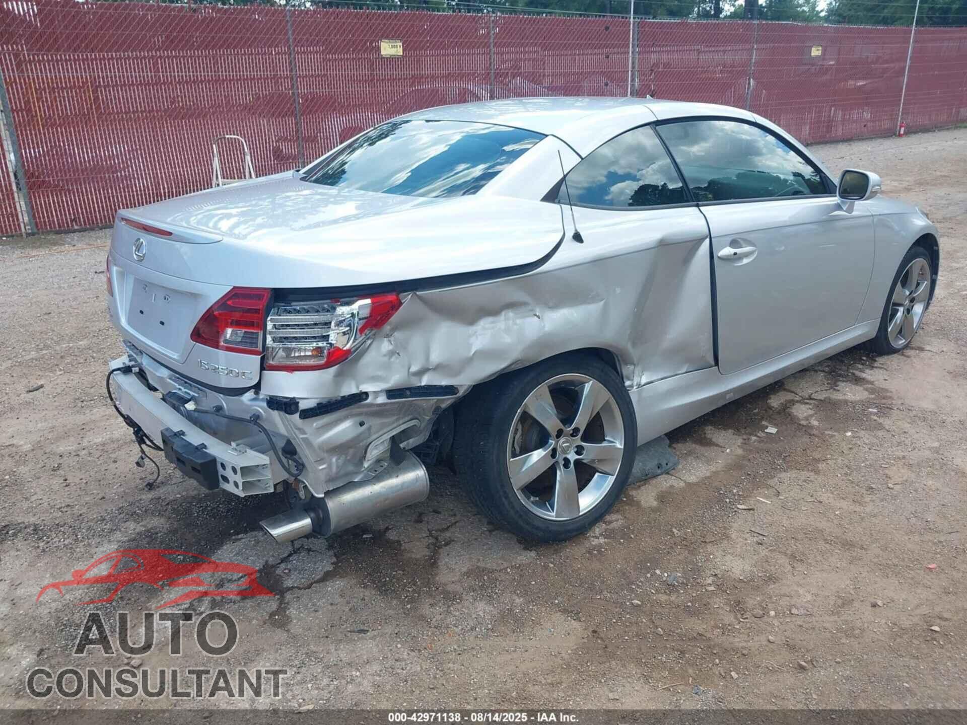 LEXUS IS 250C 2011 - JTHFF2C22B2520546