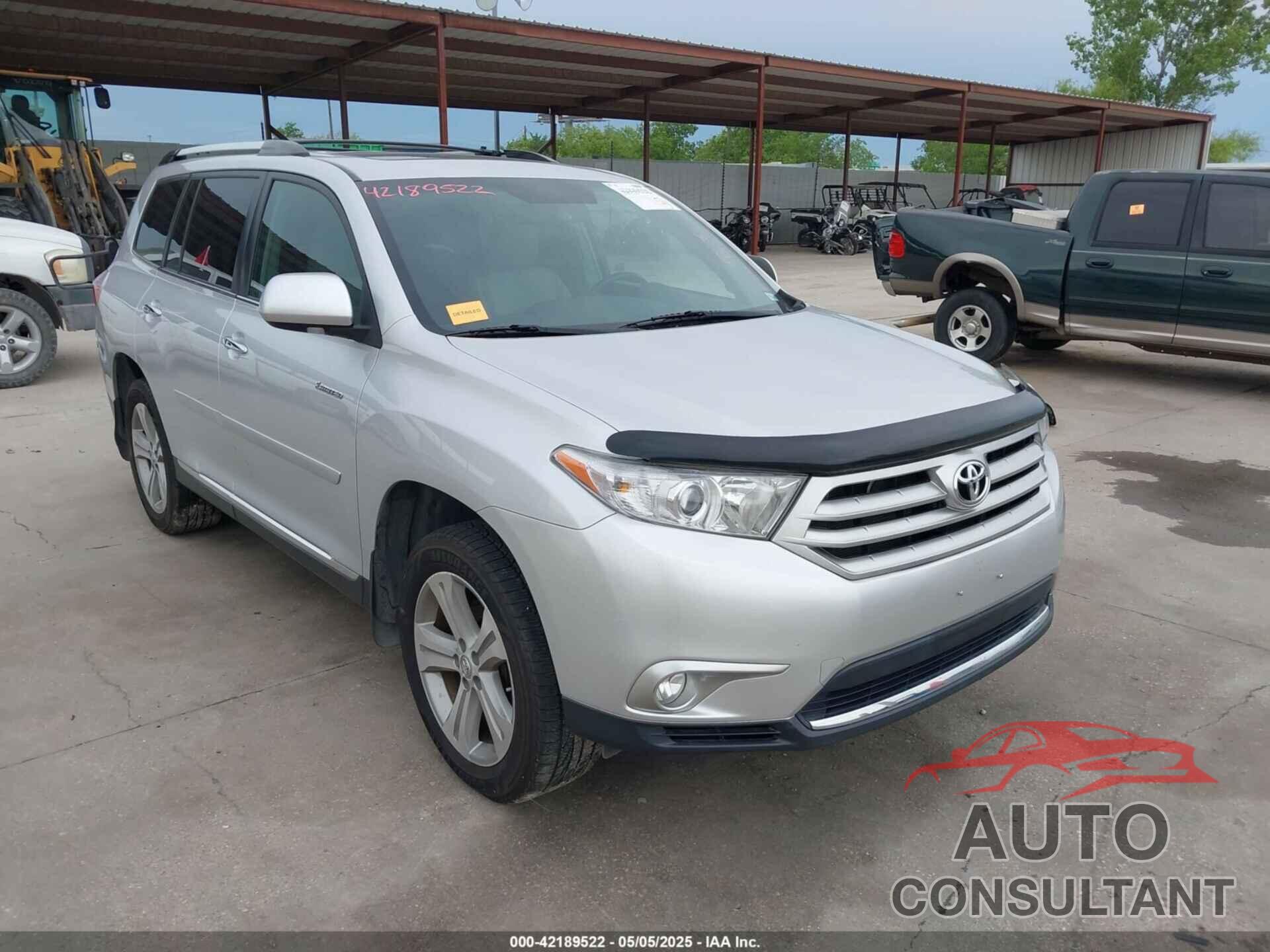 TOYOTA HIGHLANDER 2012 - 5TDDK3EH6CS137490